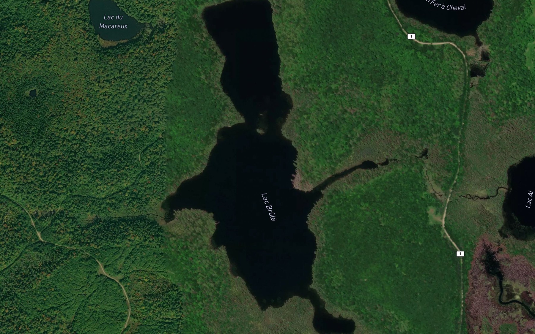 Satellite map of the Lac Brule