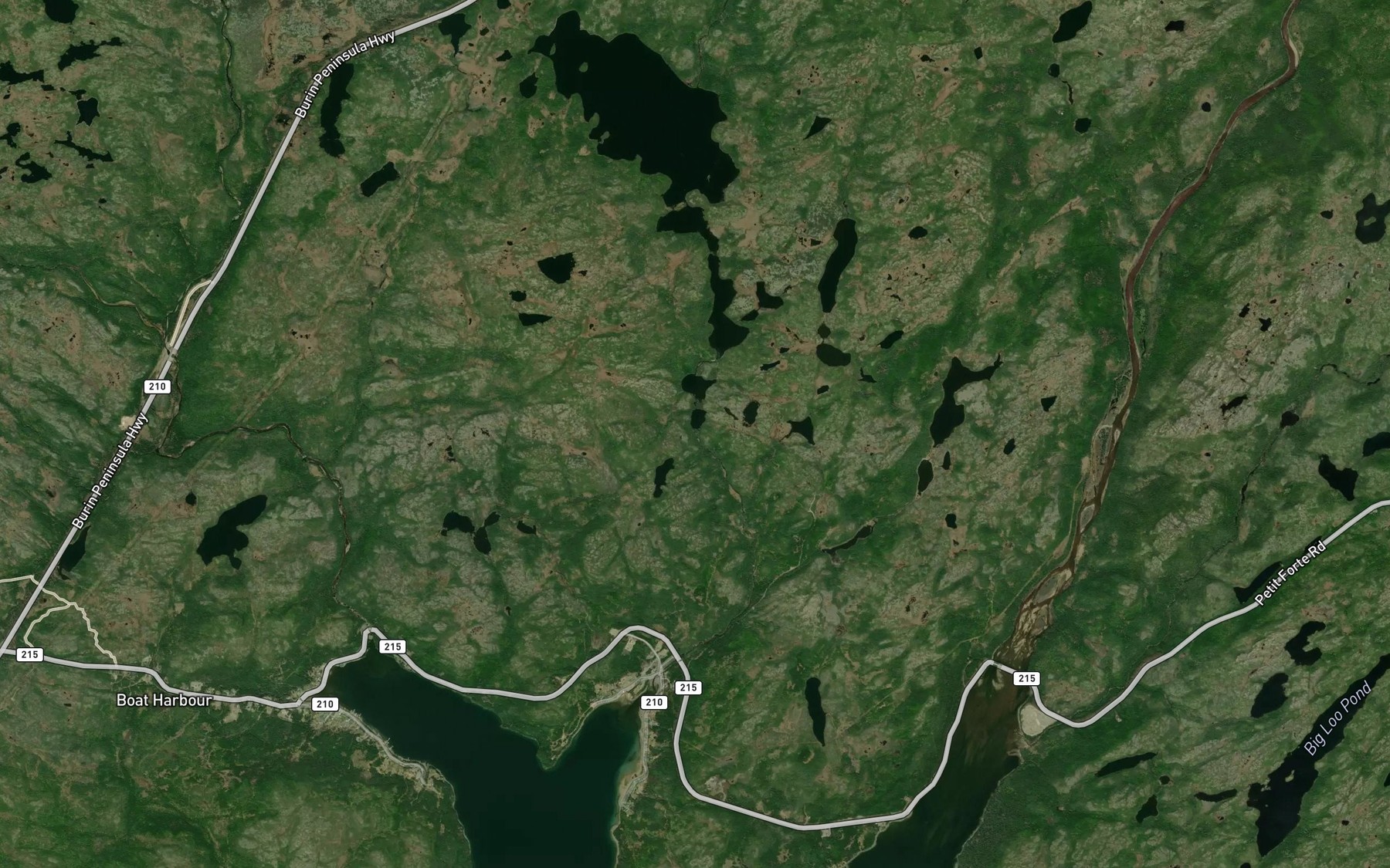 Satellite map of the Little Gull Pond