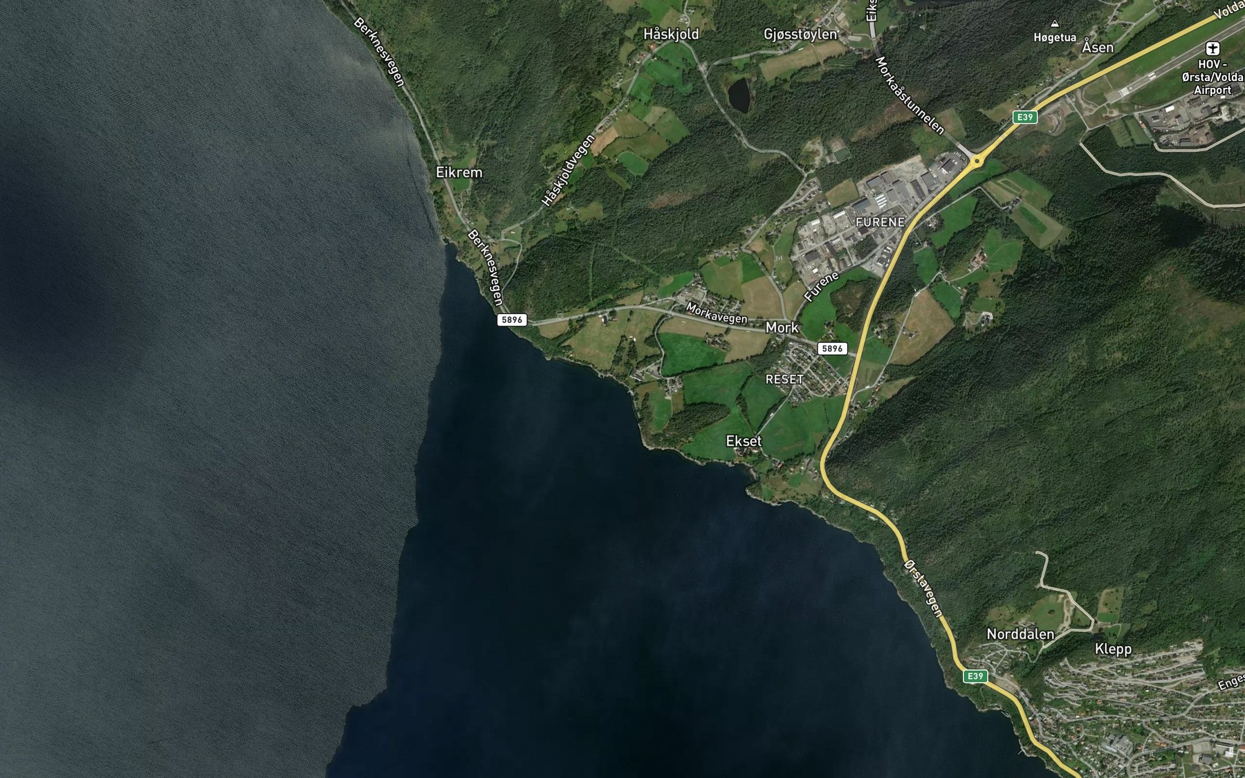 Satellite map of the Morkabogen
