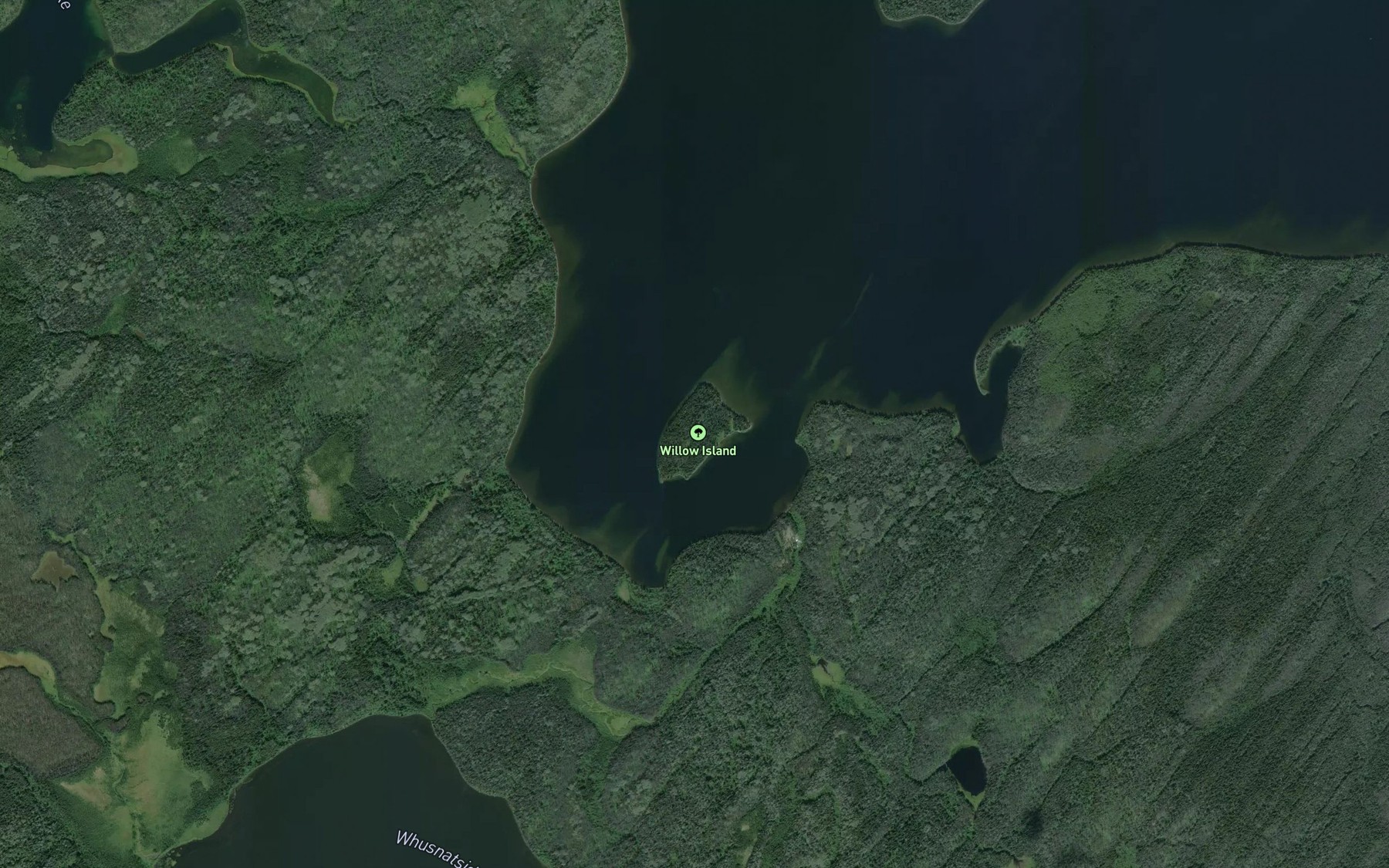 Satellite map of the Esker Bay