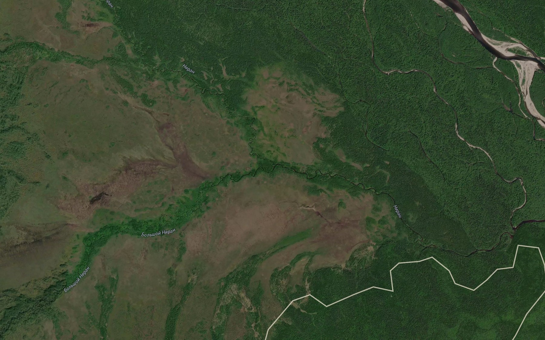 Satellite map of the Bol'shoy Niran