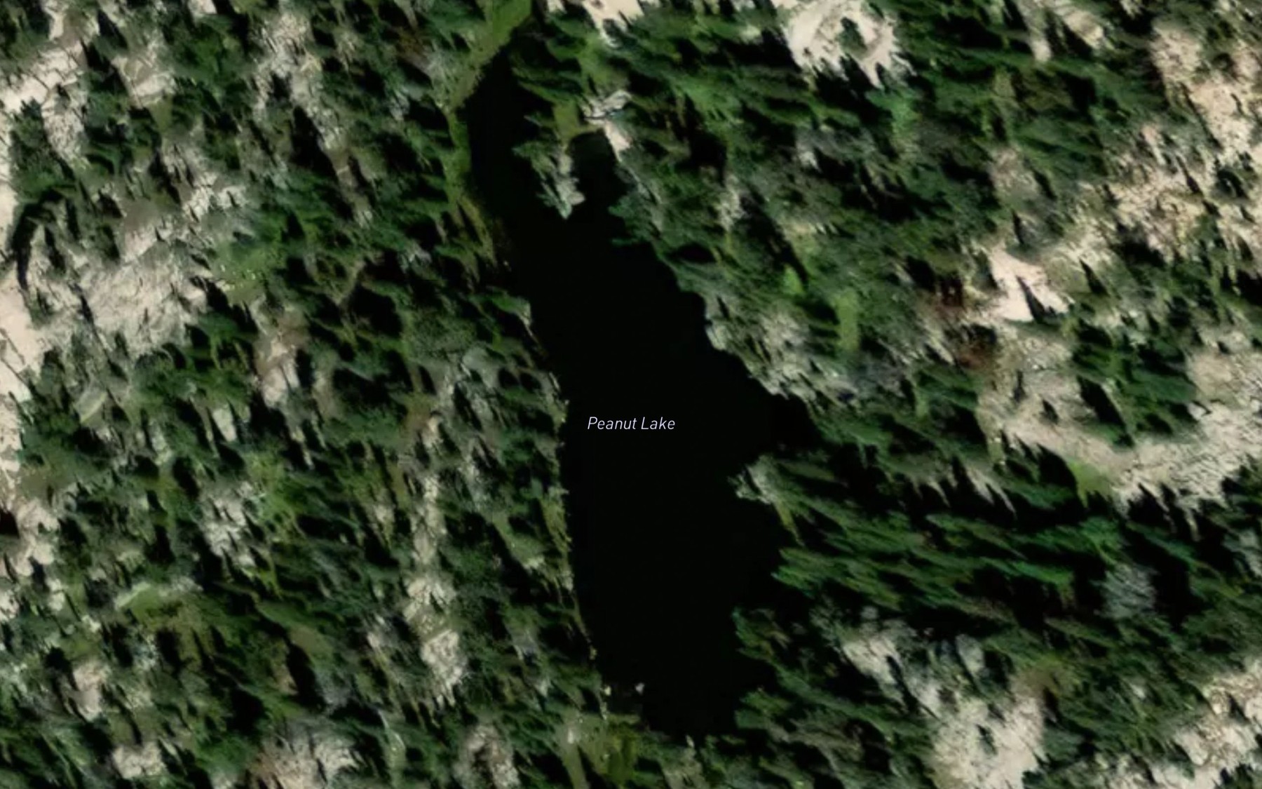 Satellite map of the Peanut Lake