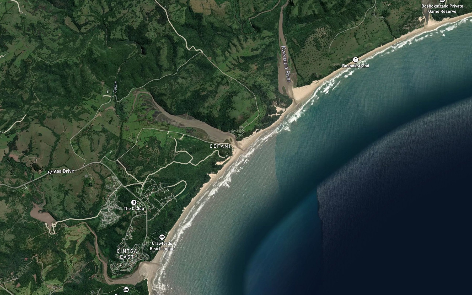 Satellite map of the Cefane