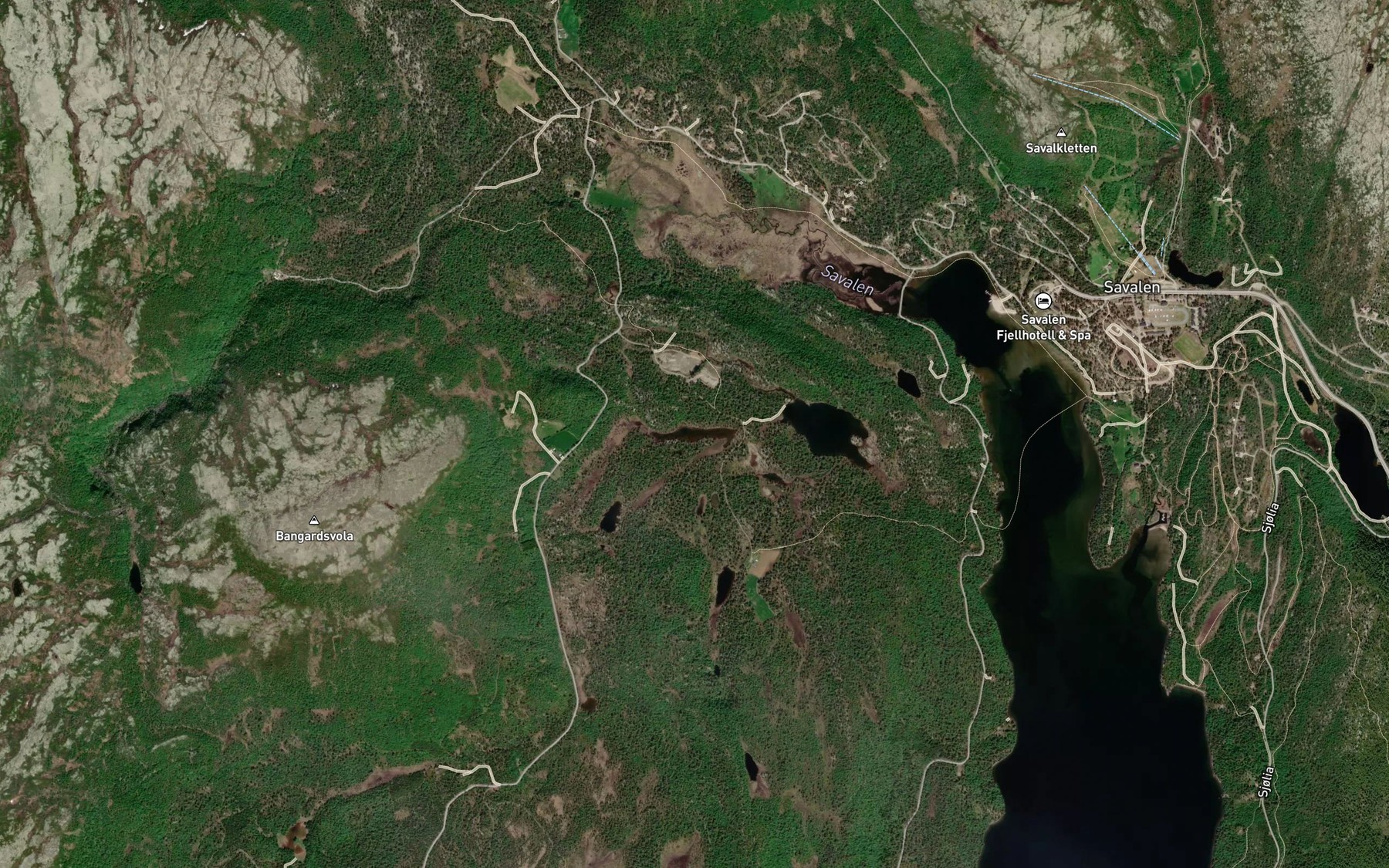 Satellite map of the Gjostjornan