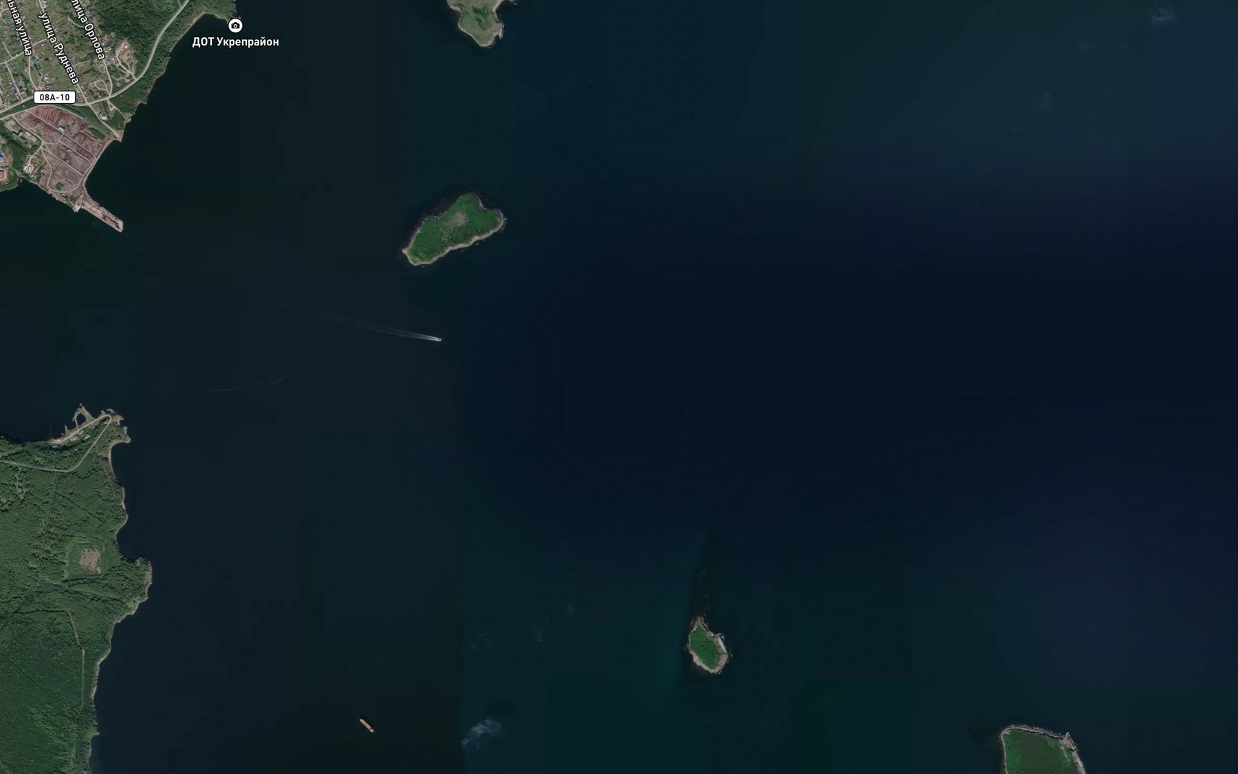Satellite map of the Zaliv Chikhacheva
