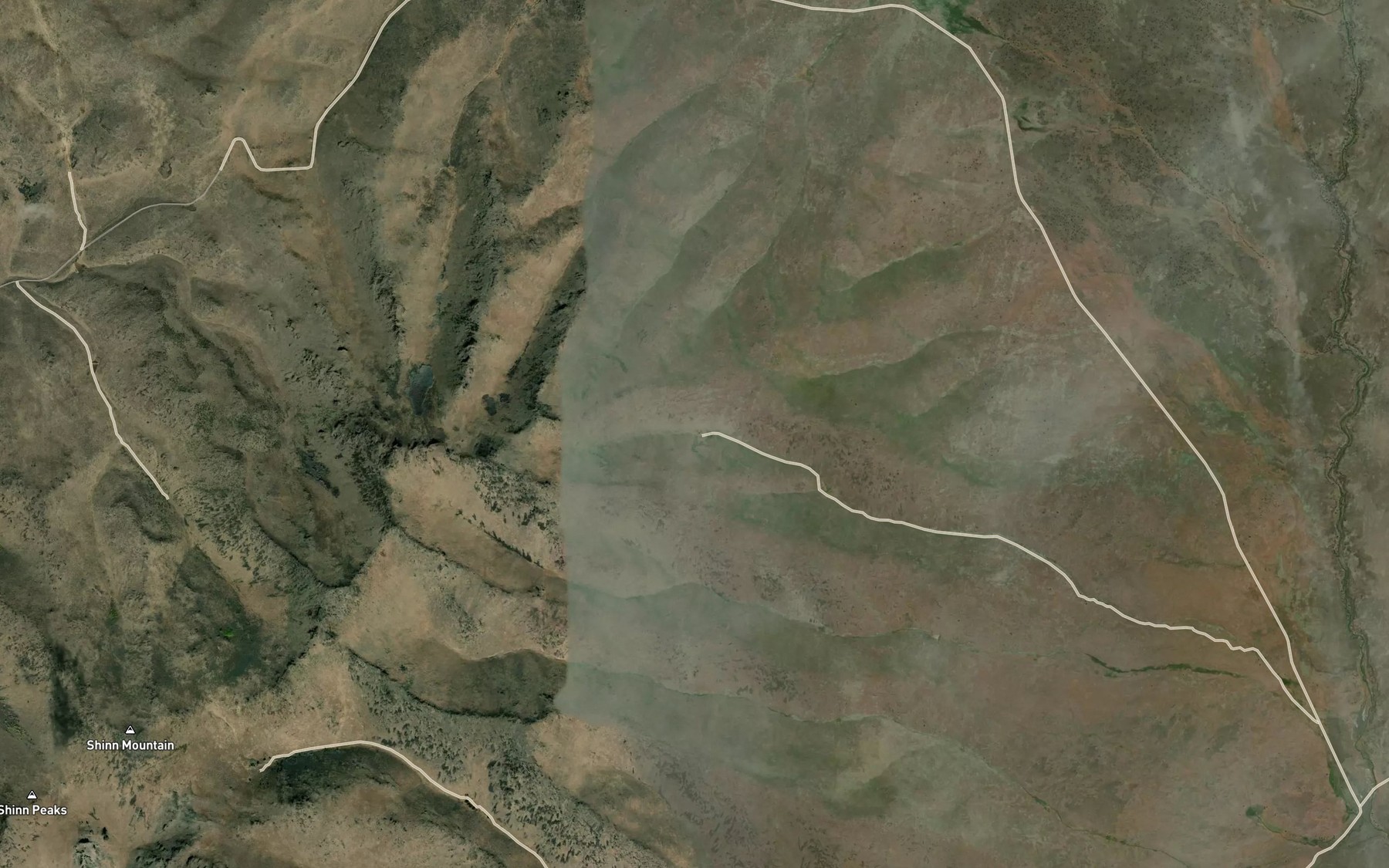 Satellite map of the Toms Cabin Spring
