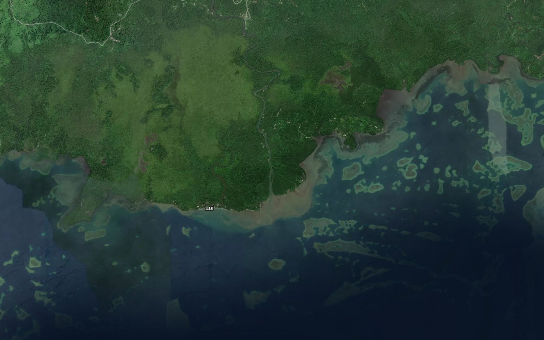 Satellite map of the Wari River