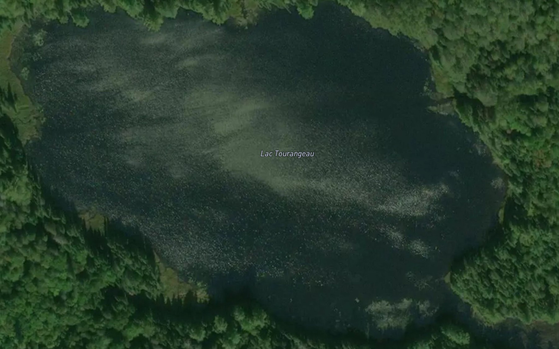 Satellite map of the Lac Tourangeau