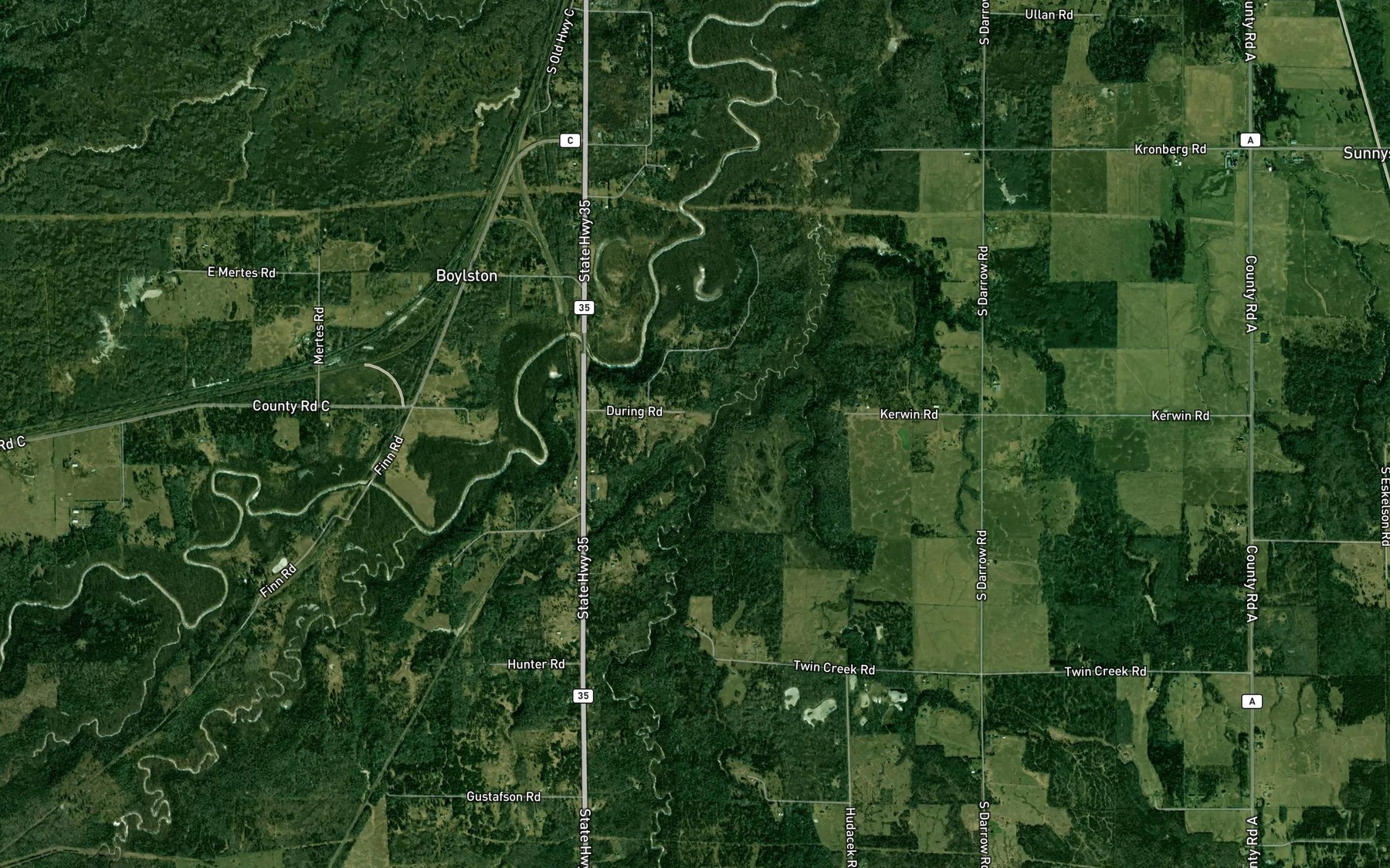 Satellite map of the Stony Brook
