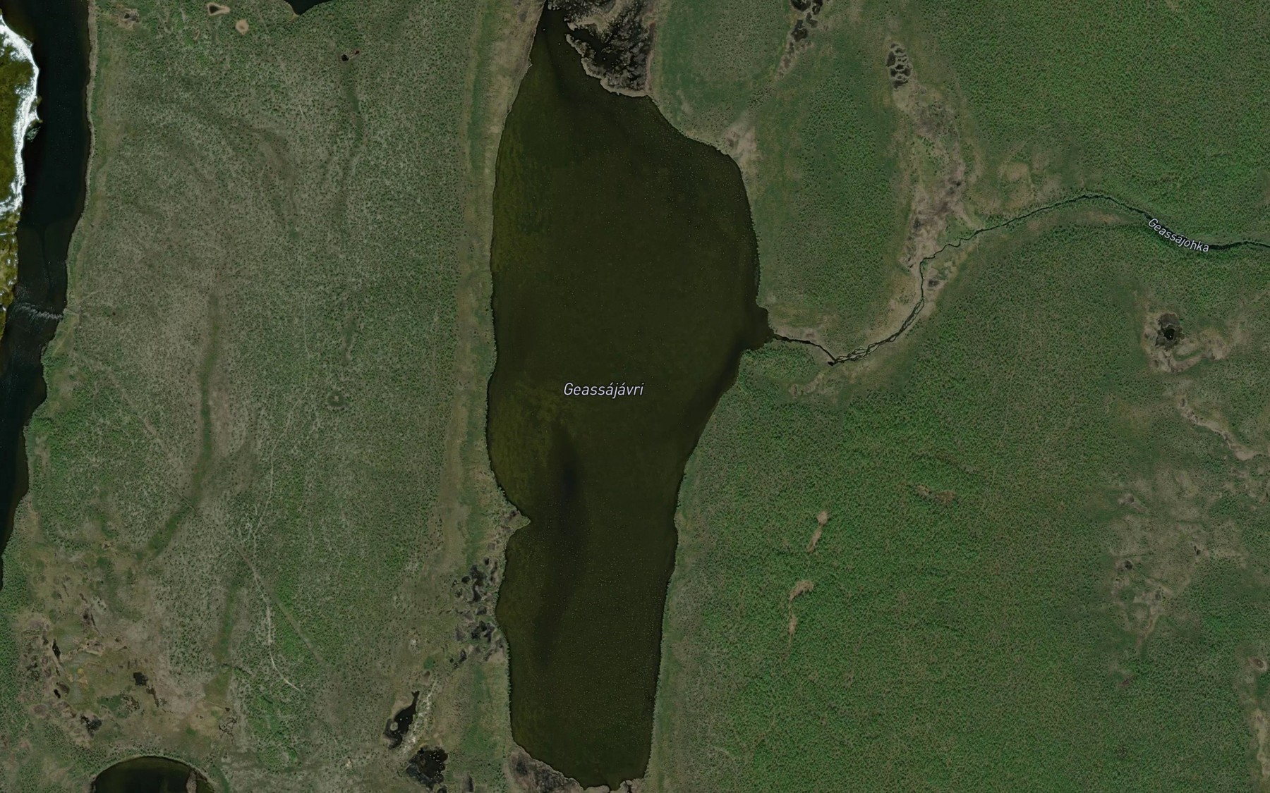 Satellite map of the Gaessajavri
