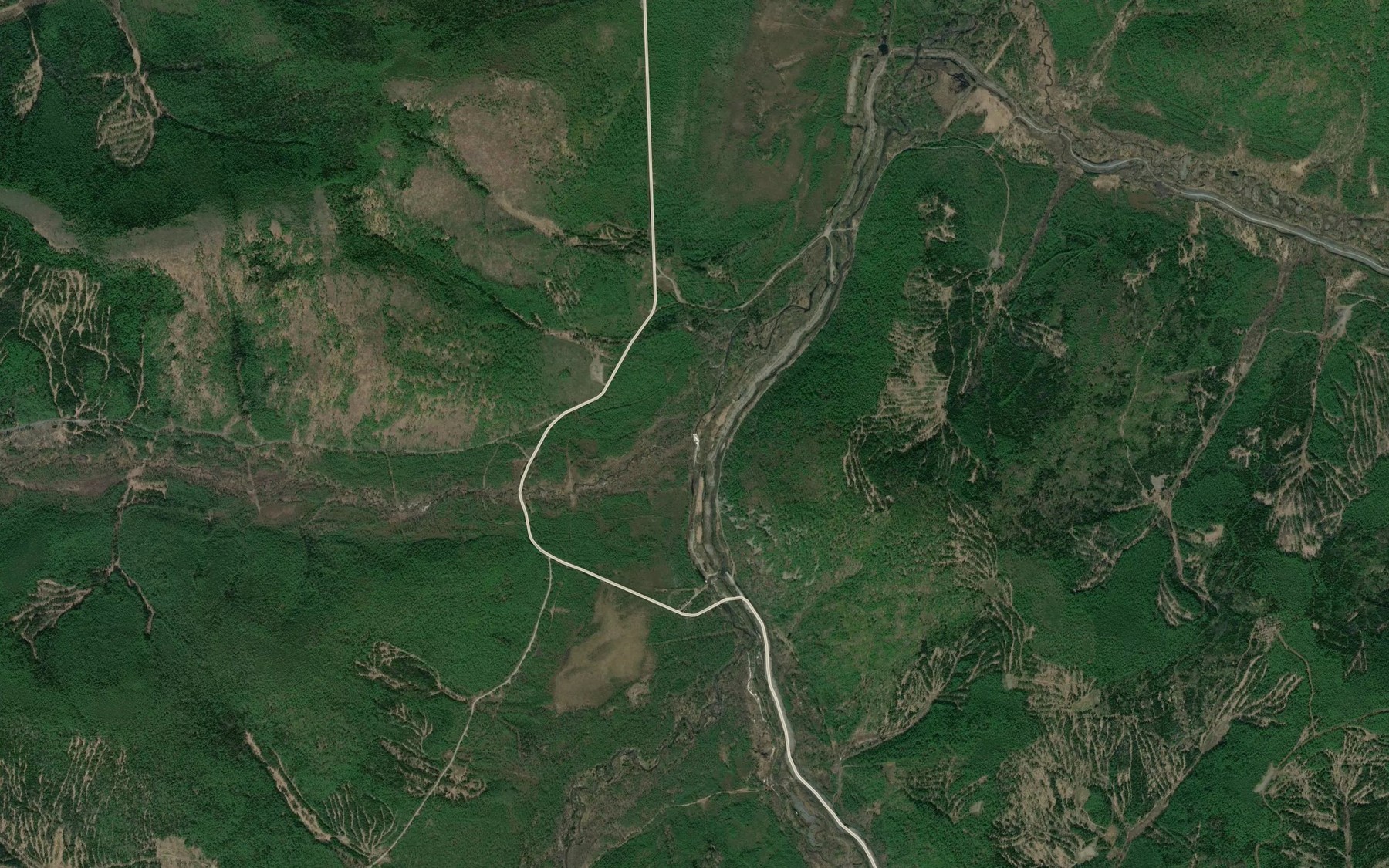 Satellite map of the Tuksaki