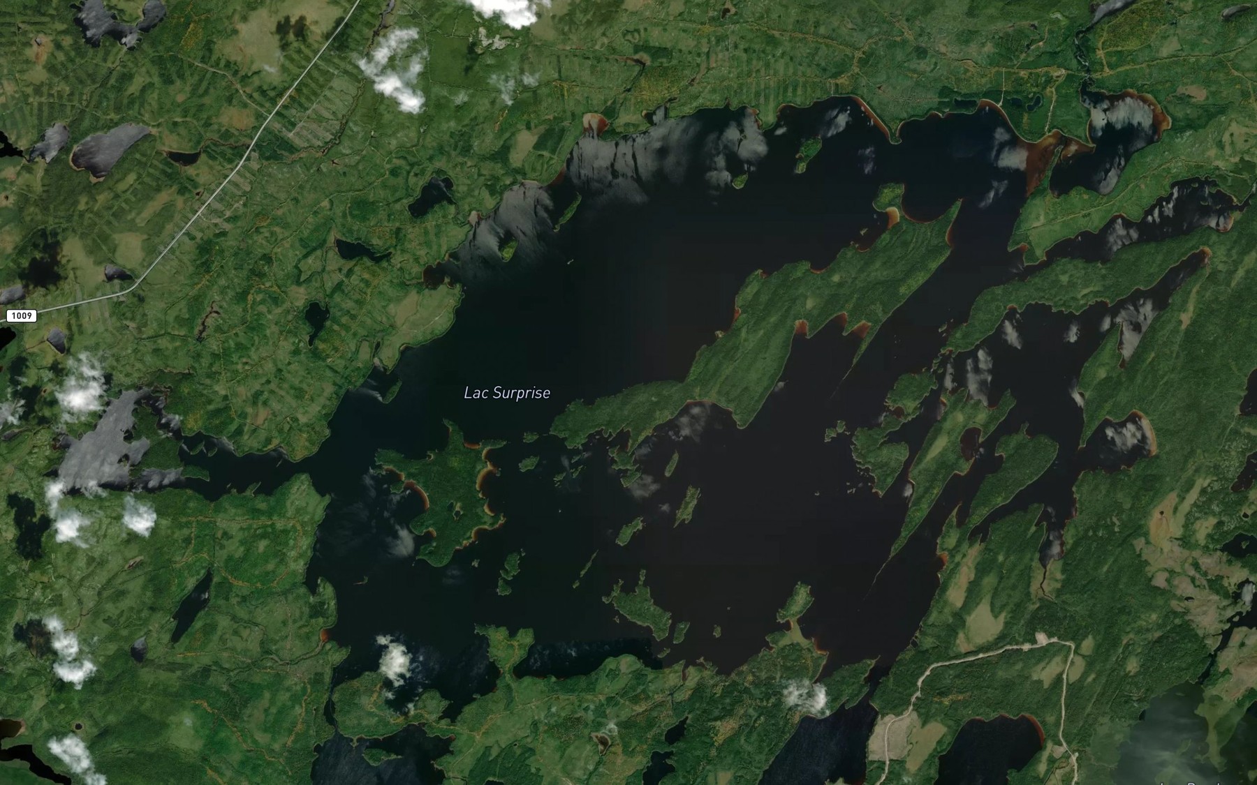 Satellite map of the Lac Surprise