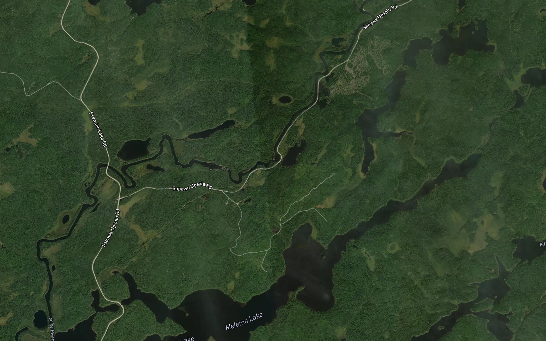 Satellite map of the Camp Six Rapids