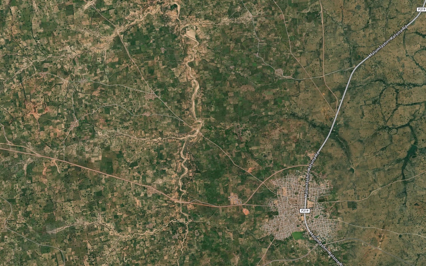 Satellite map of the River Bababba