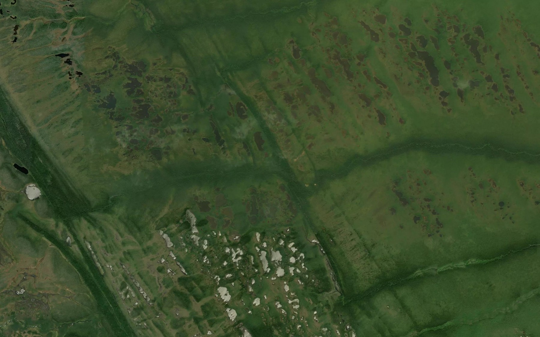 Satellite map of the Drexler Lakes