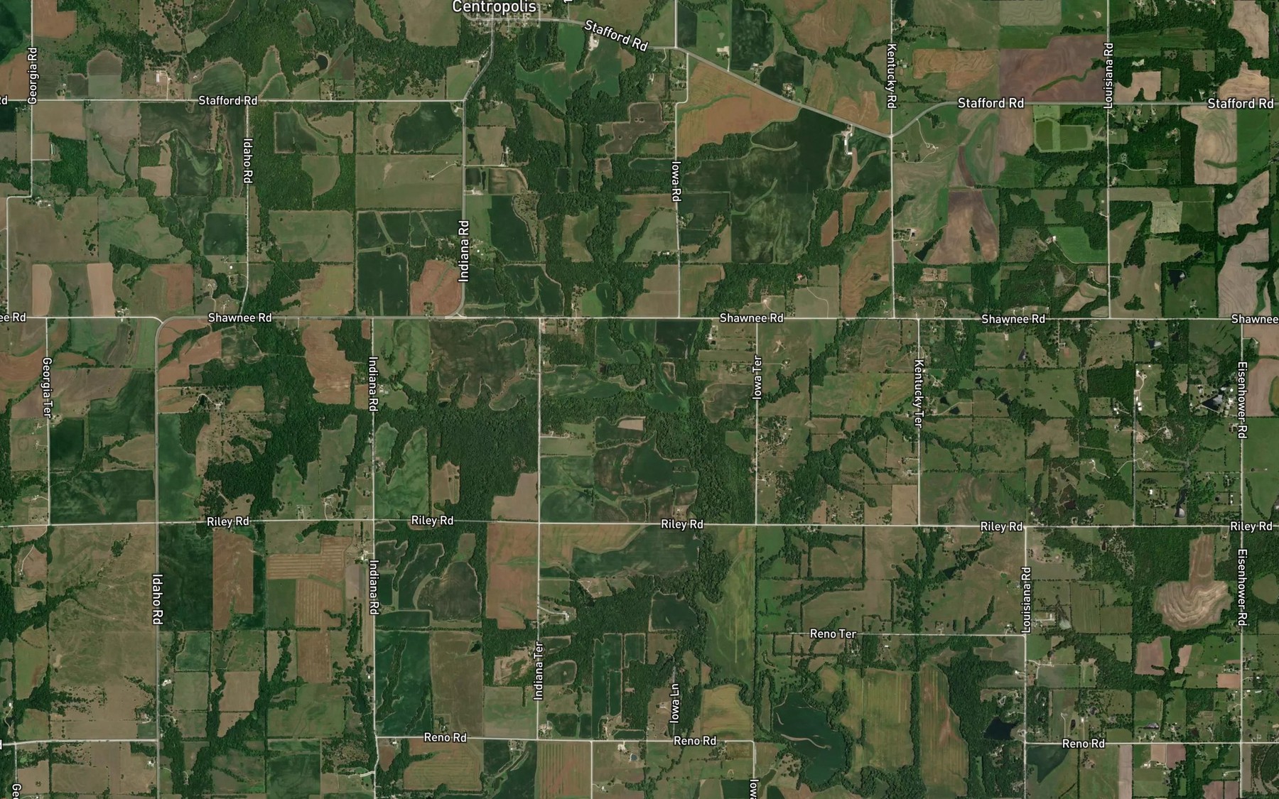 Satellite map of the Spring Creek