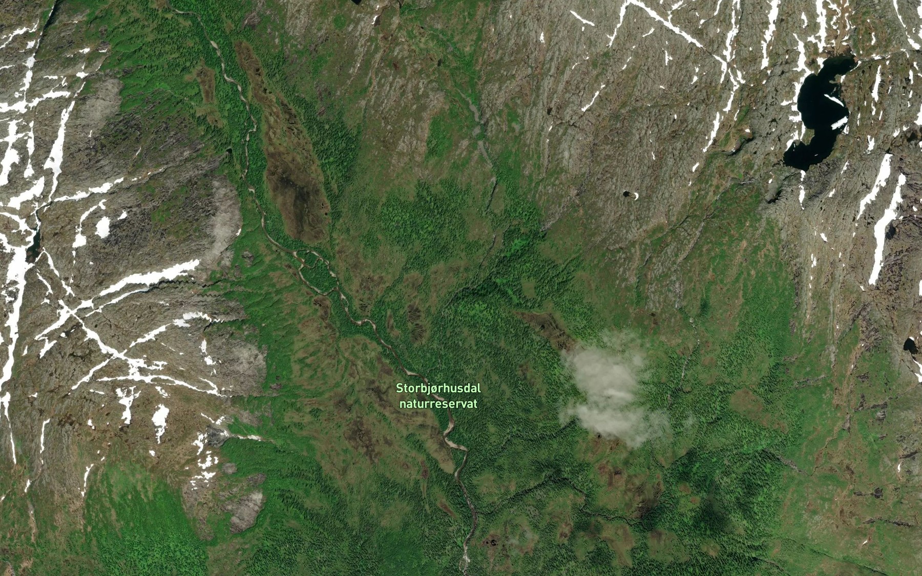 Satellite map of the Finnkruelva