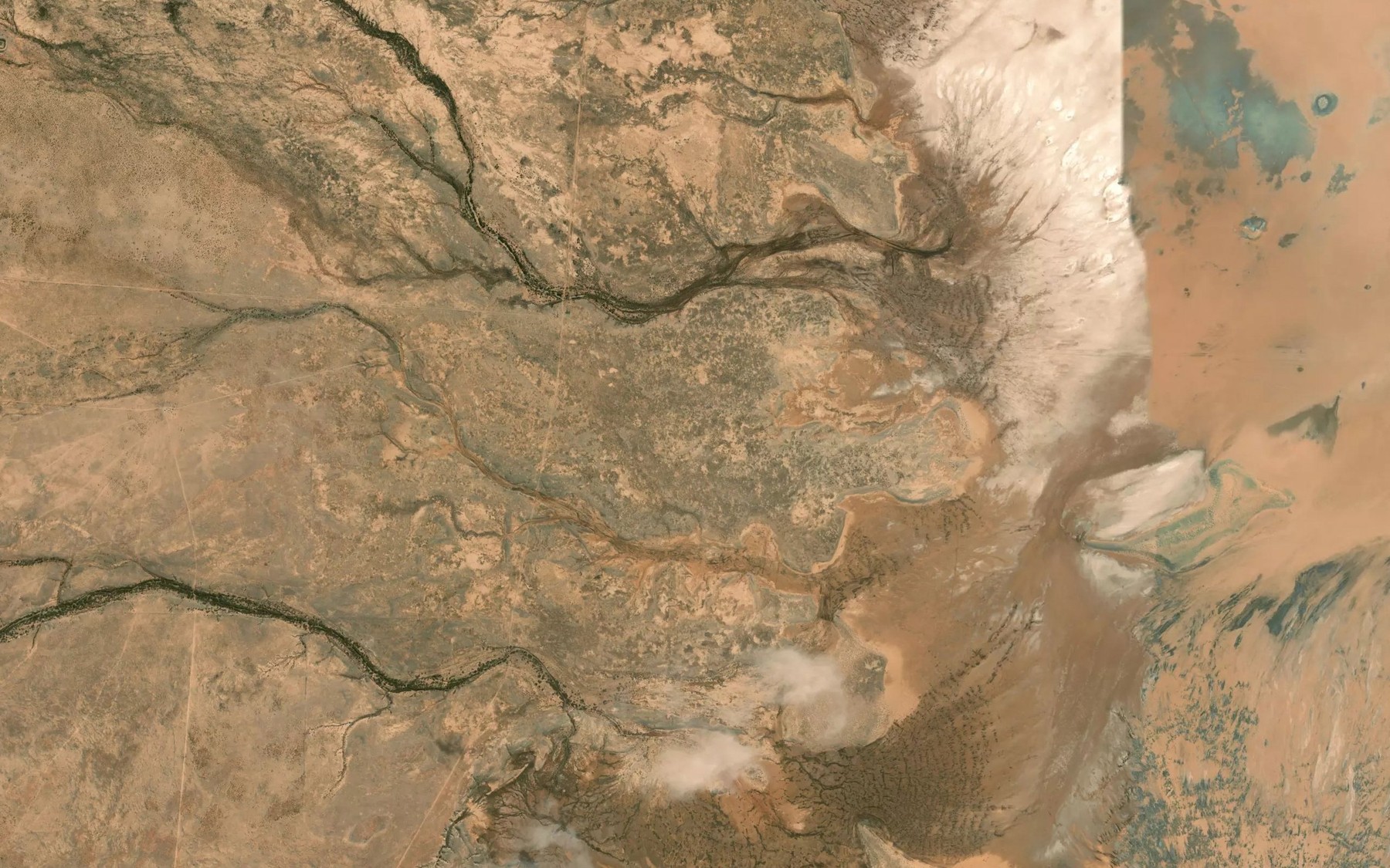 Satellite map of the Mount Chambers Creek