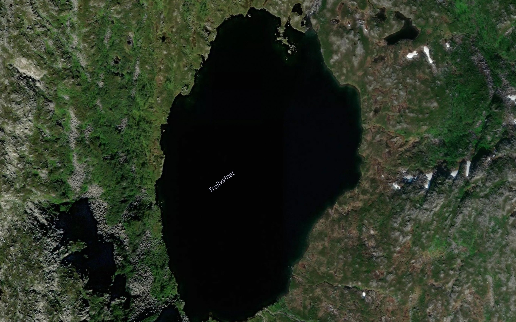 Satellite map of the Trollvassbottvatnet