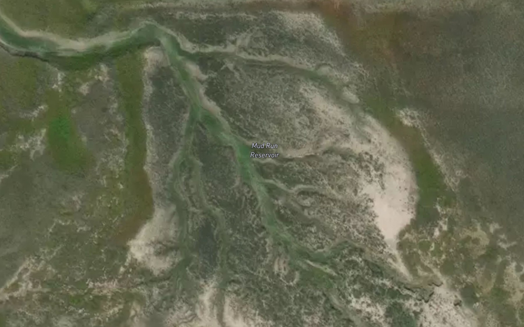 Satellite map of the Mud Run Reservoir