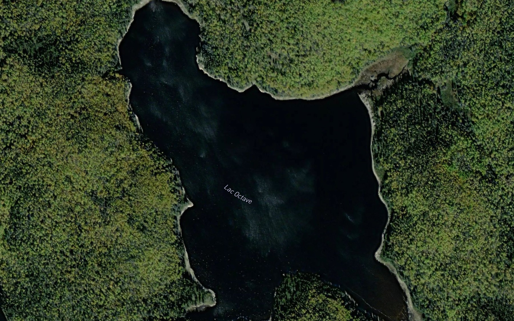 Satellite map of the Lac Octave