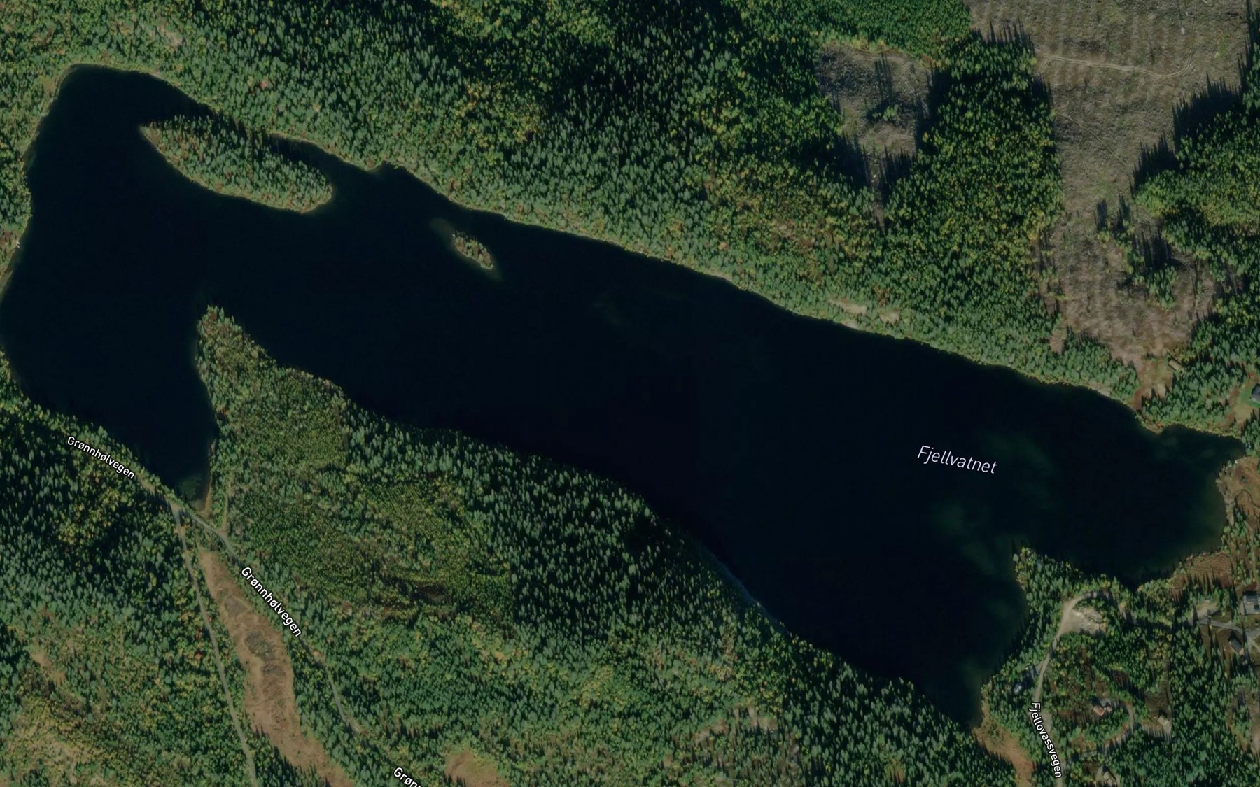 Satellite map of the Fjellovatnet