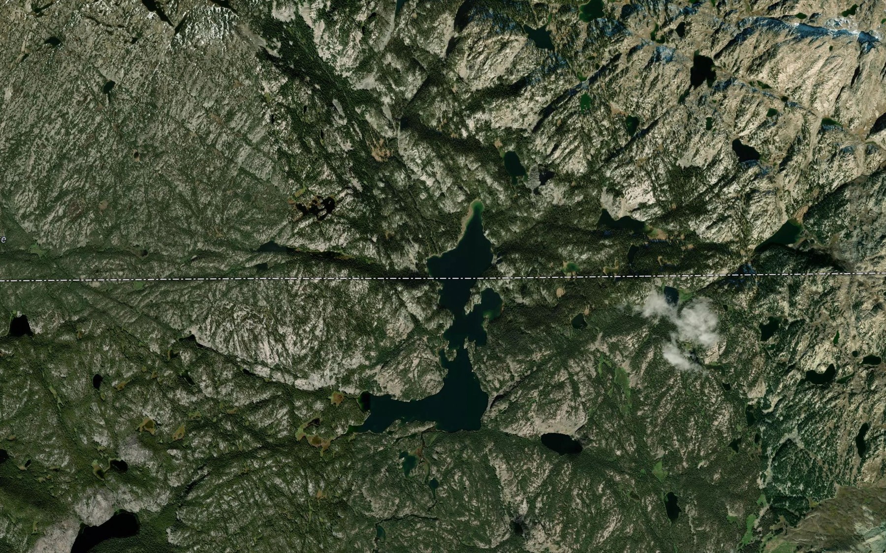 Satellite map of the Lake Creek