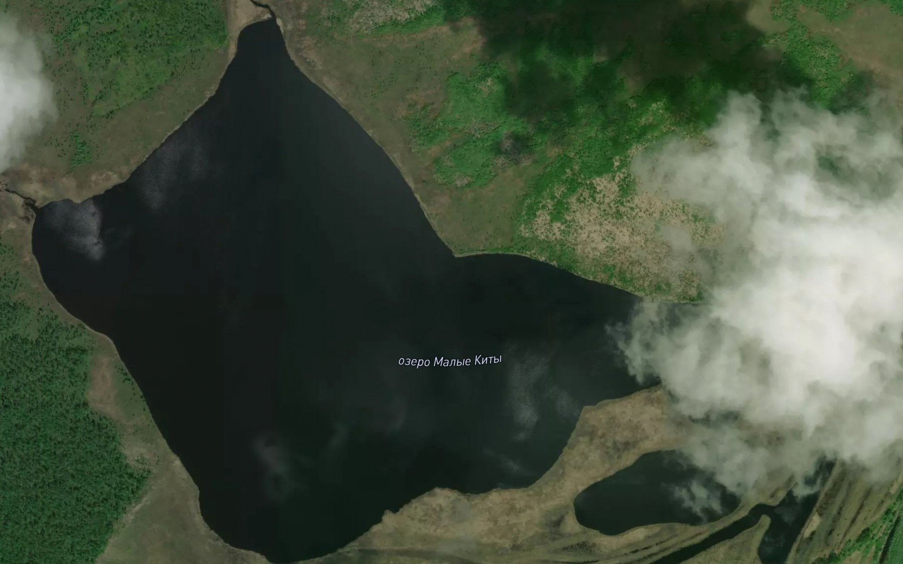 Satellite map of the Ozero Malyye Kity