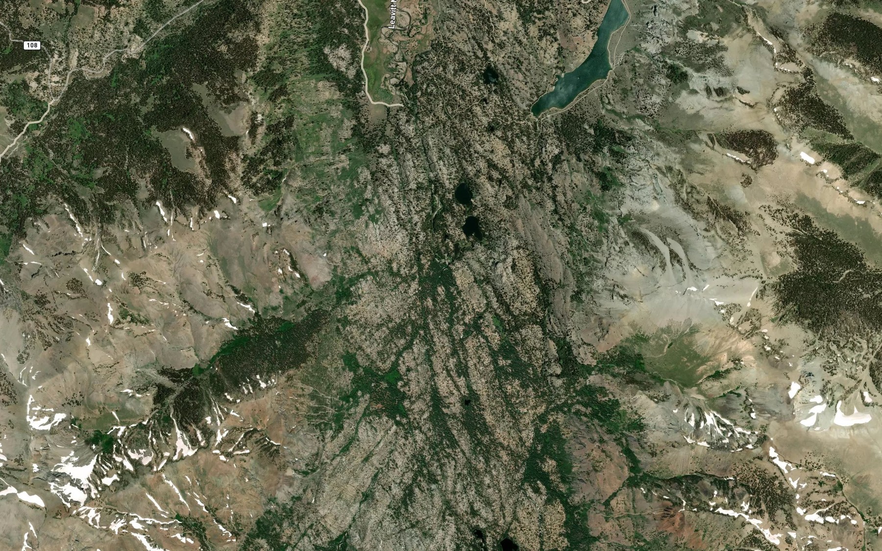 Satellite map of the West Fork West Walker River