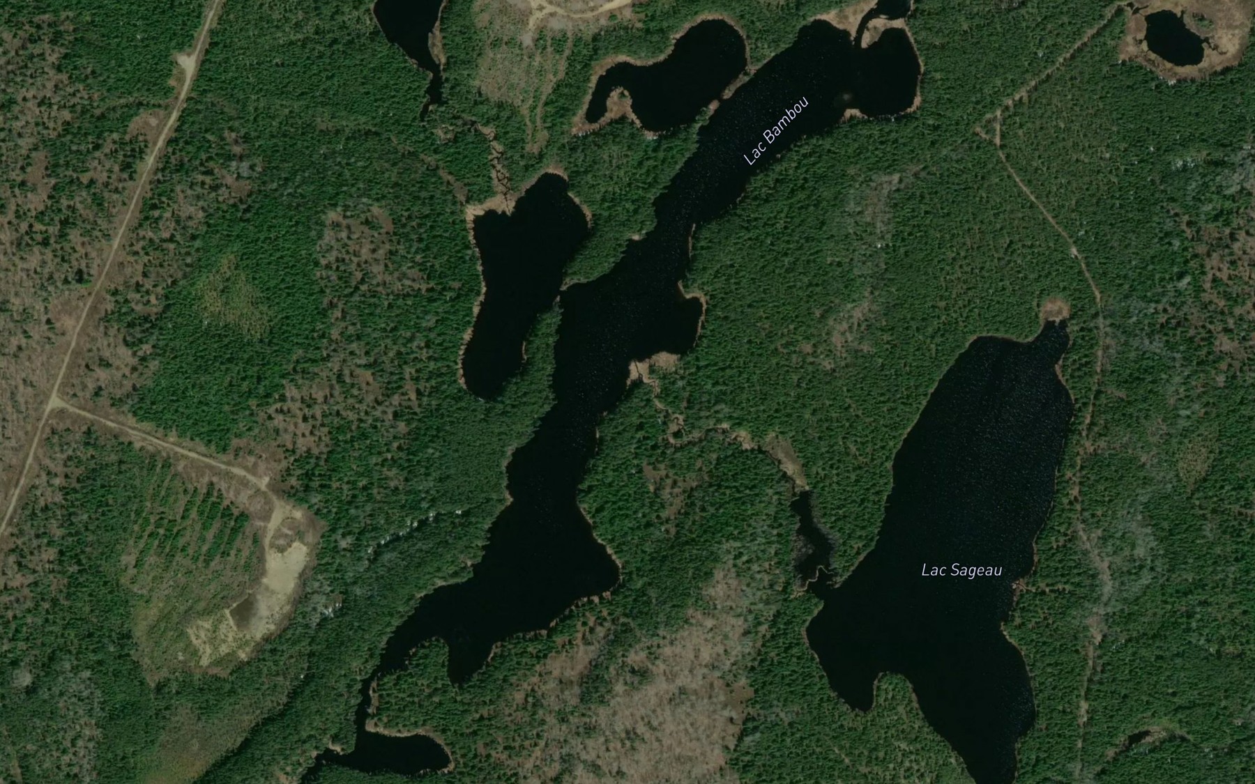 Satellite map of the Lac Bambou