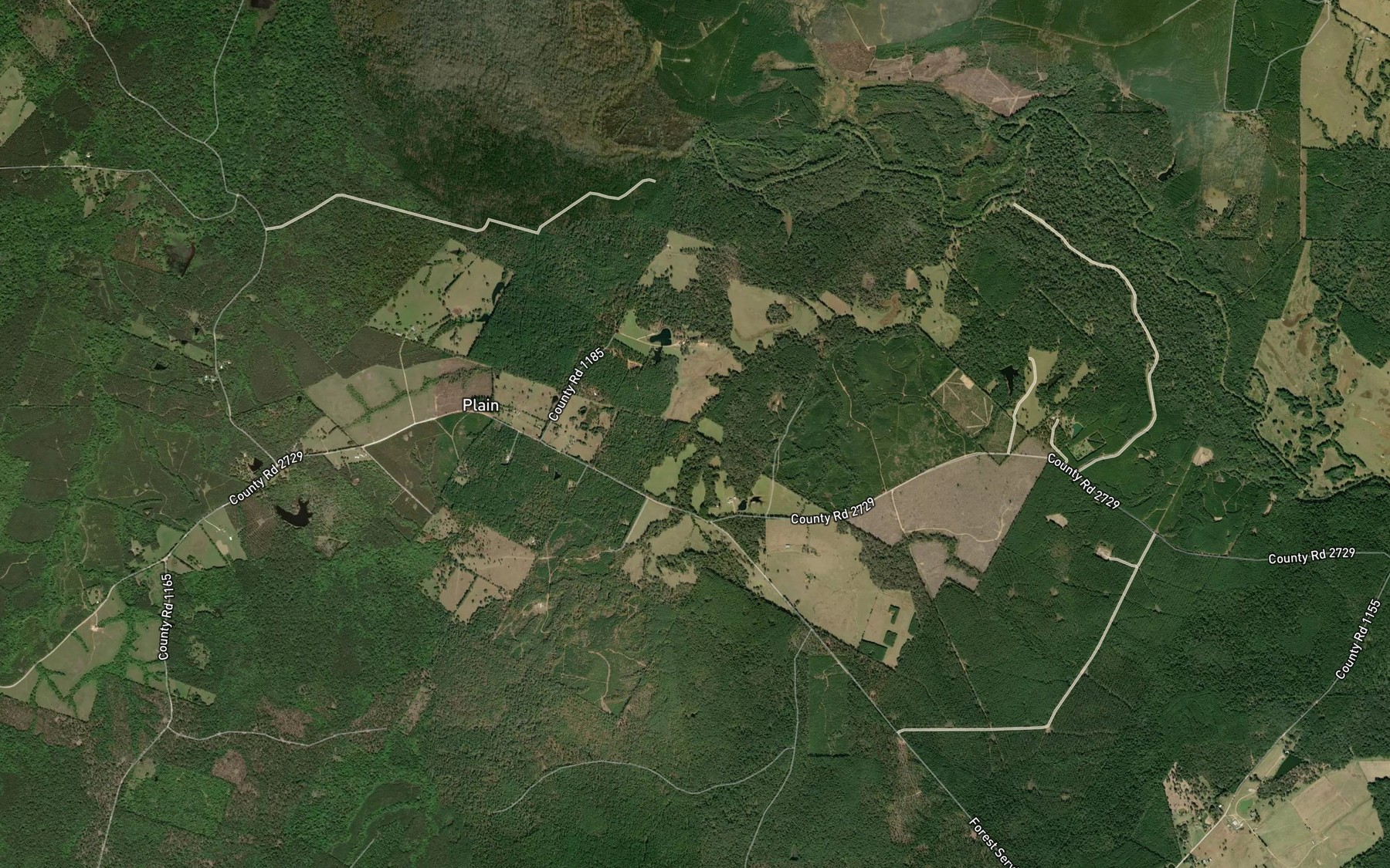 Satellite map of the Kilgore Branch