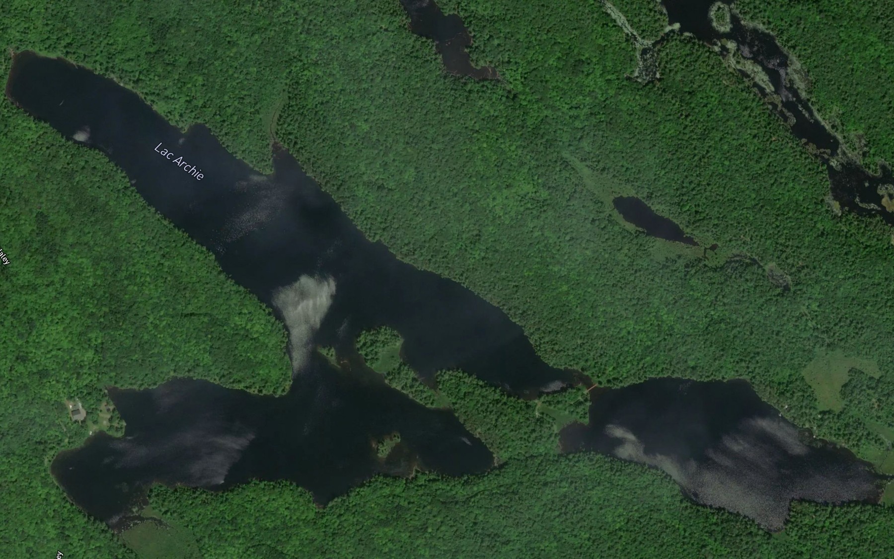 Satellite map of the Lac Archie