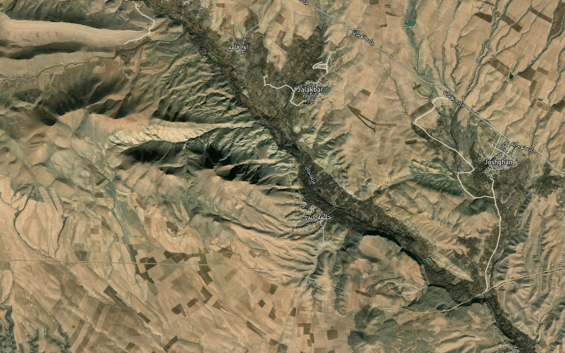 Satellite map of the Cheshmeh-ye Haja