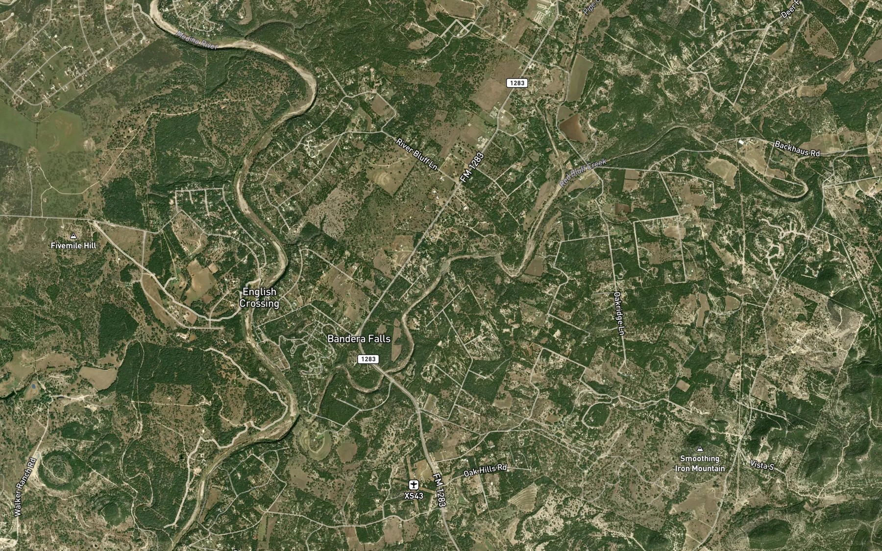 Satellite map of the Wonder Hole