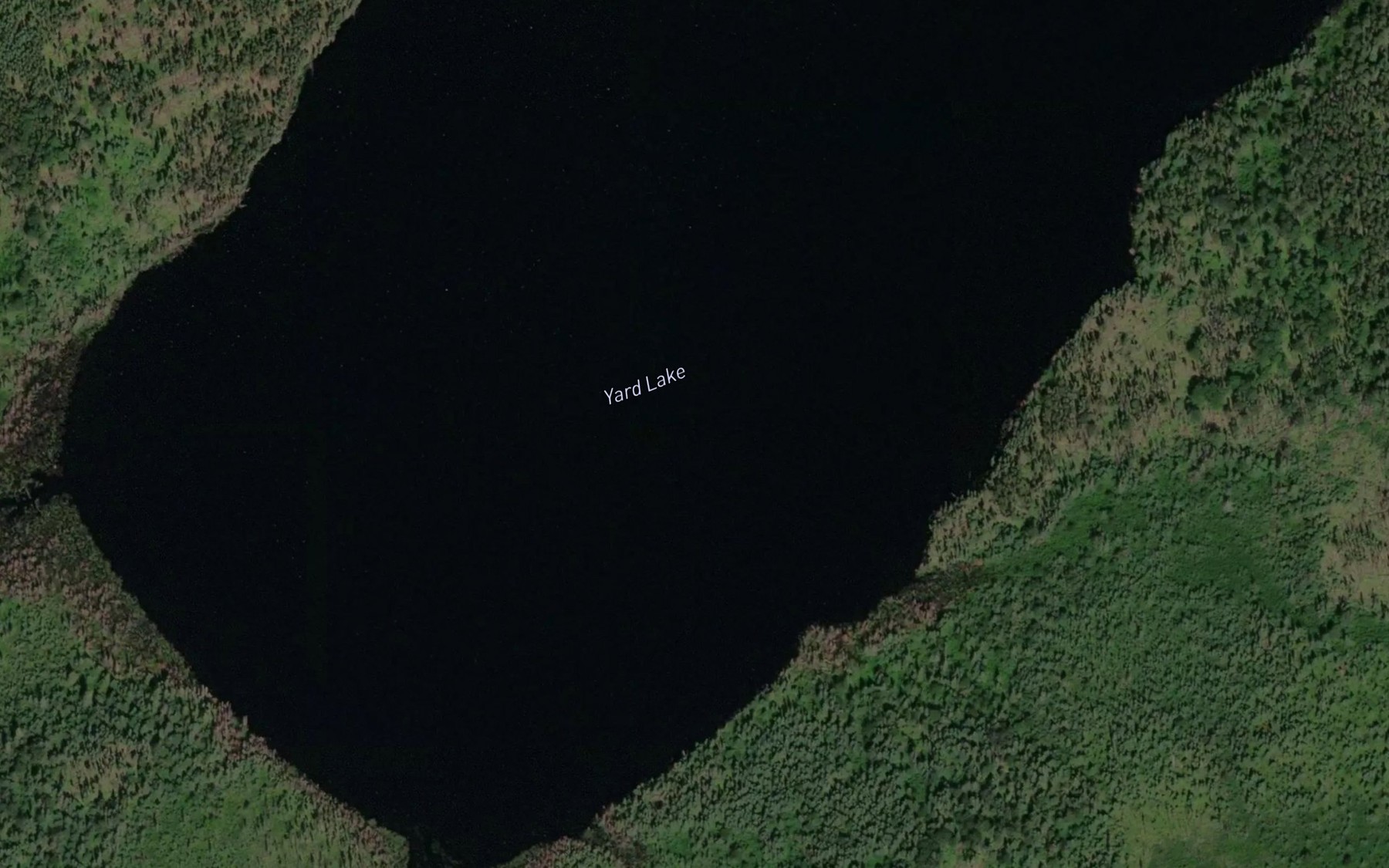 Satellite map of the Yard Lake