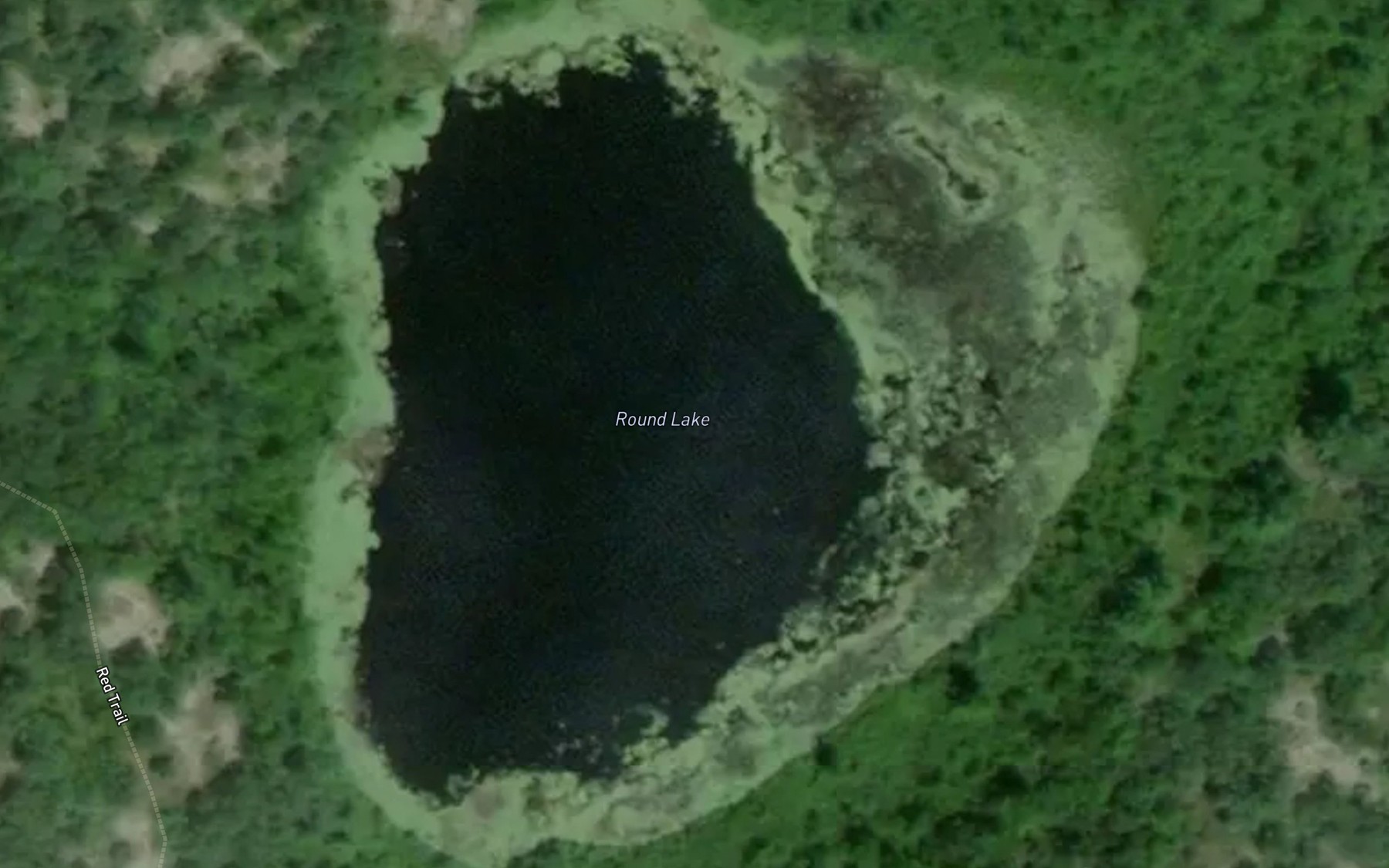 Satellite map of the Round Lake