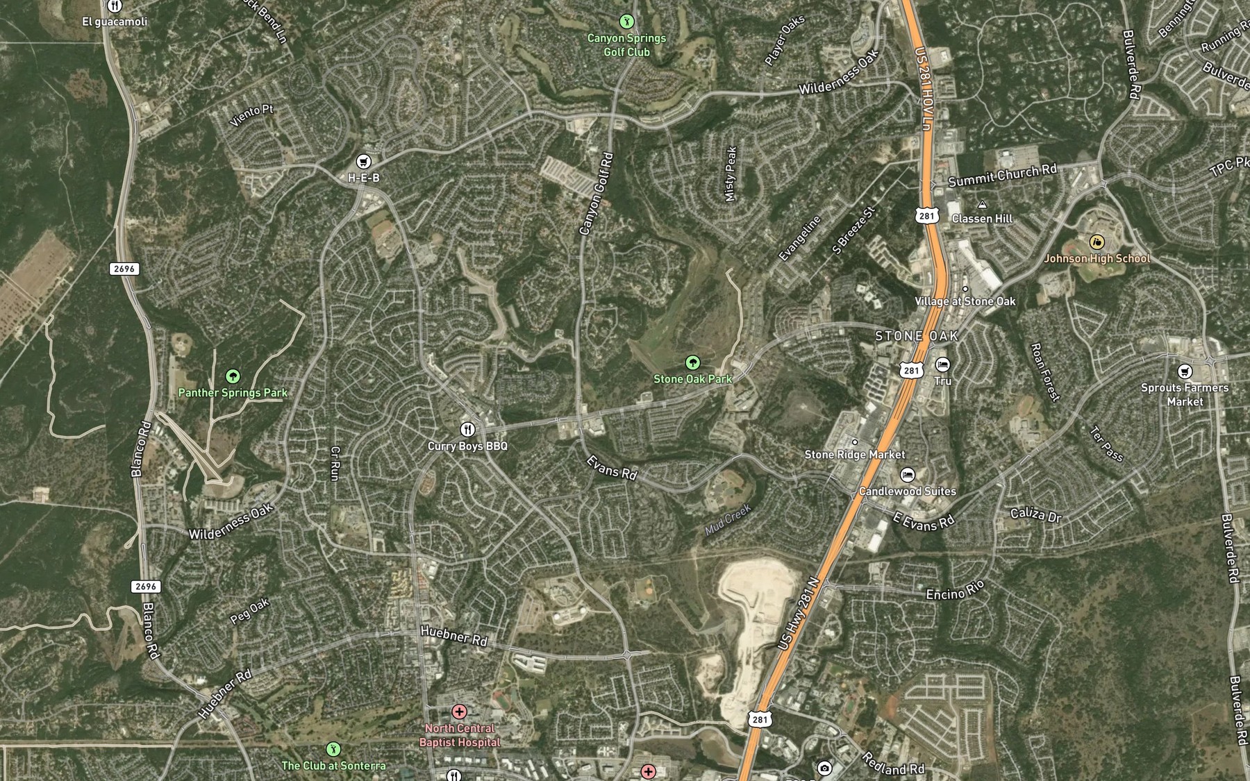Satellite map of the Soil Conservation Service Site 8 Reservoir