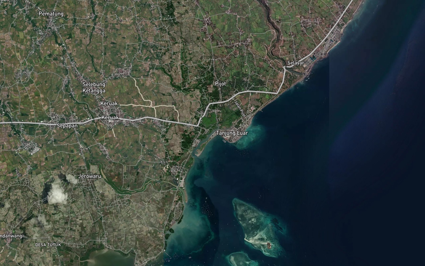Satellite map of the Kali Kedome