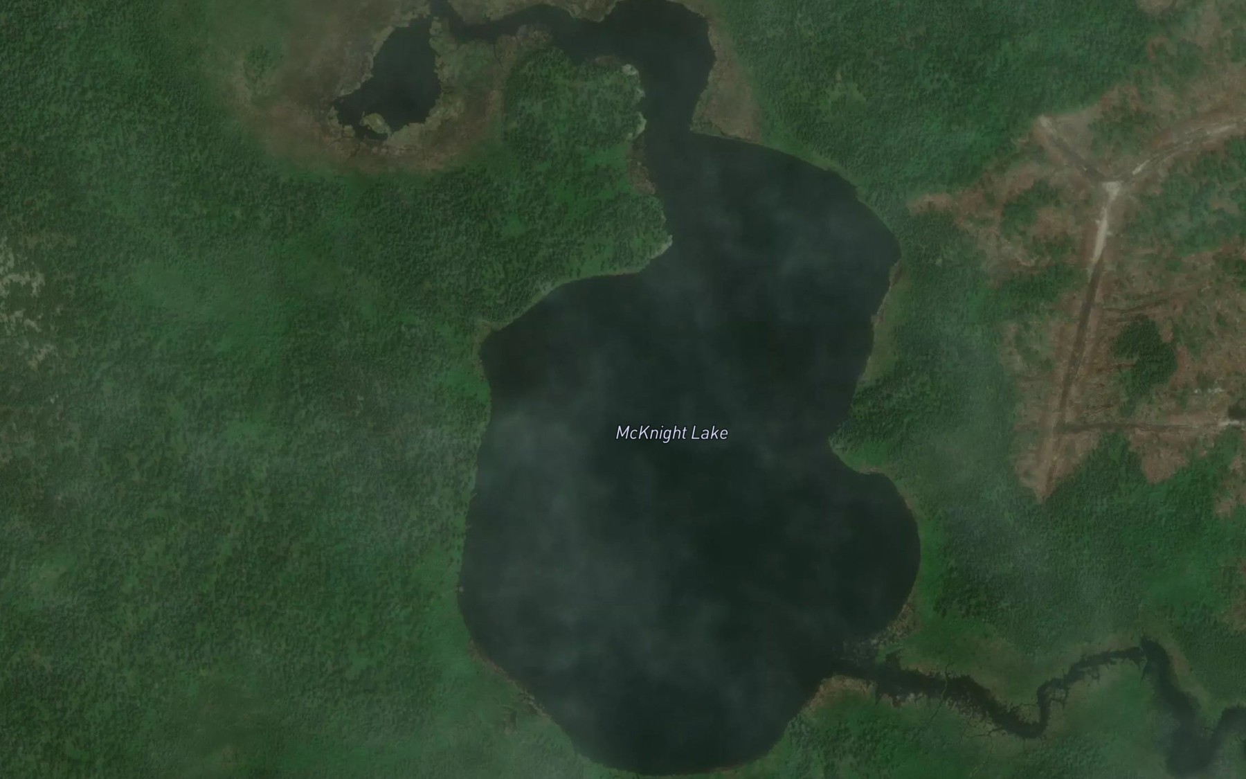 Satellite map of the McKnight Lake