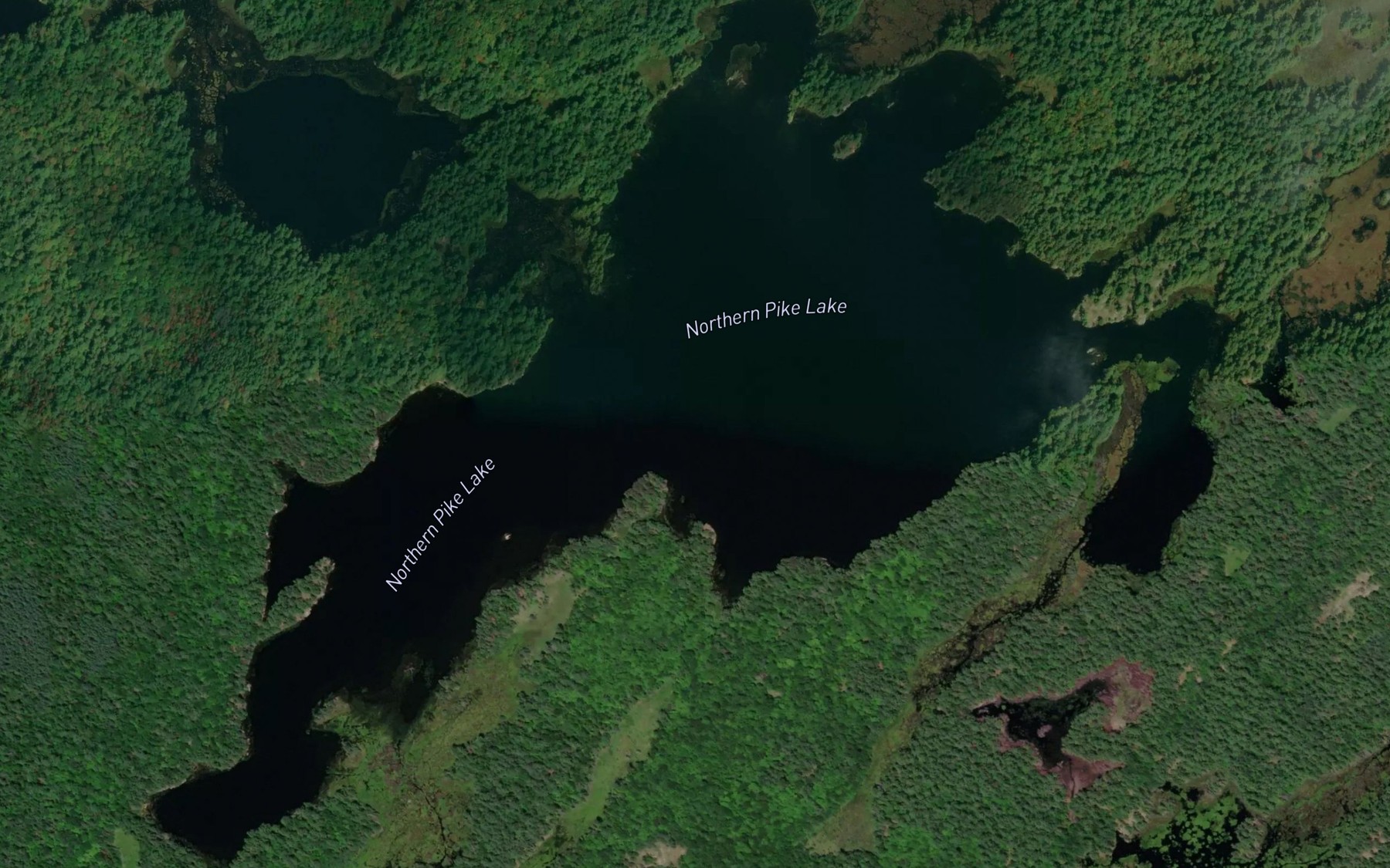 Satellite map of the Northern Pike Lake