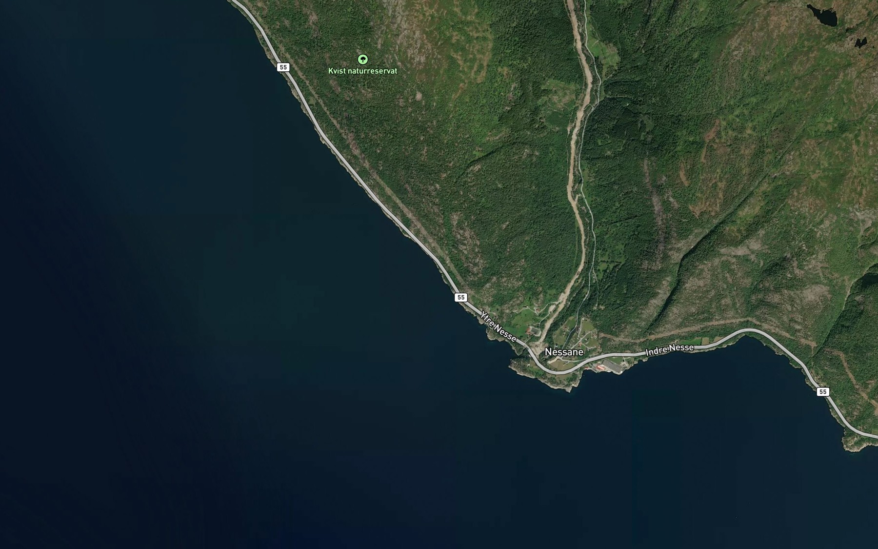 Satellite map of the Hestviki