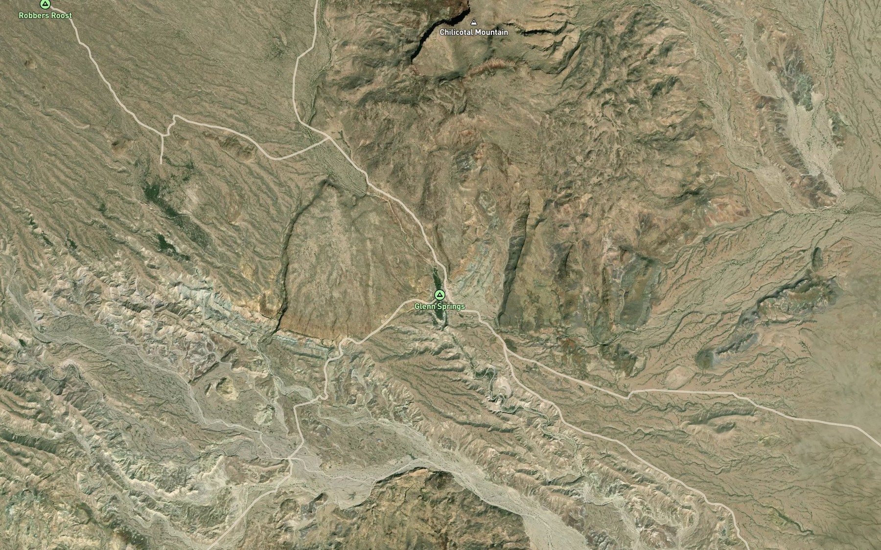 Satellite map of the Glenn Spring