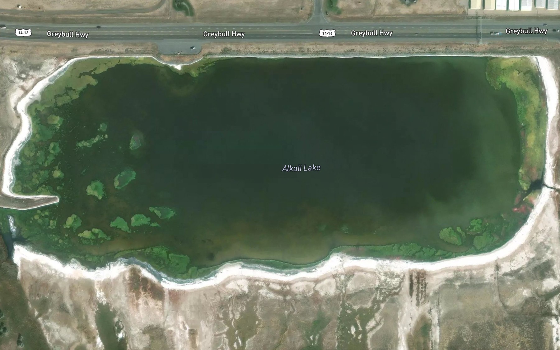 Satellite map of the Alkali Lake