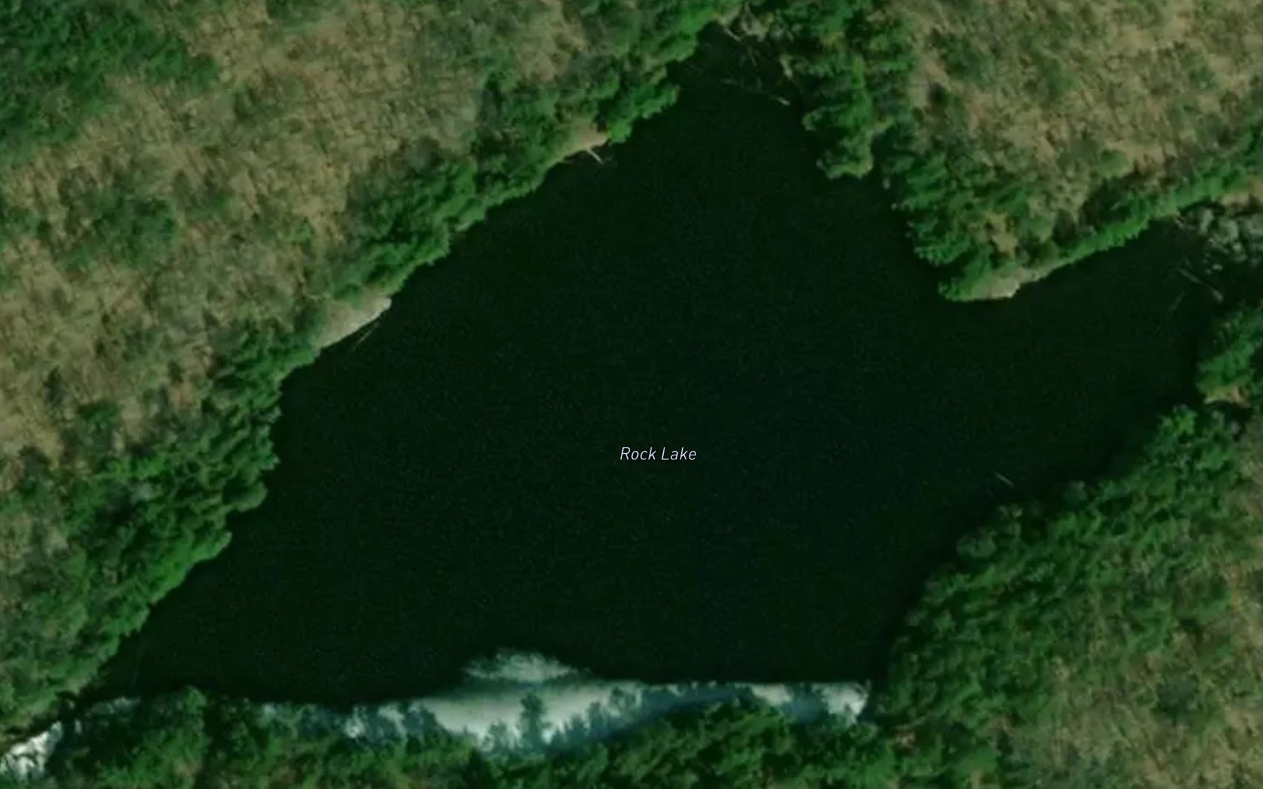 Satellite map of the Rock Lake