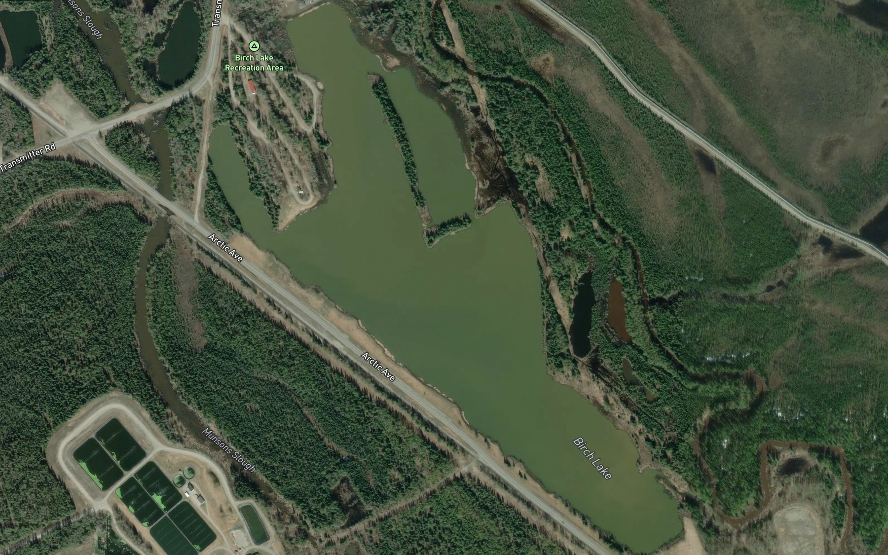 Satellite map of the Bear Lake