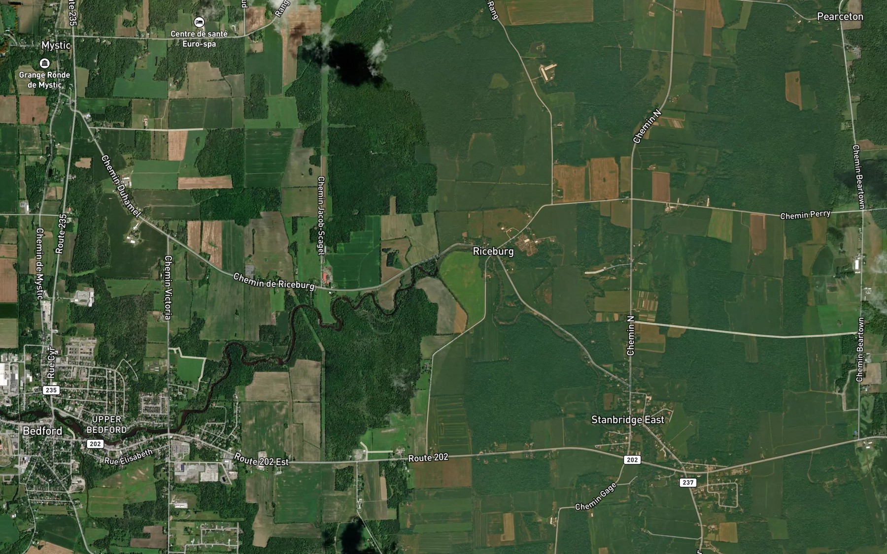 Satellite map of the Ruisseau Martindale-Montagne