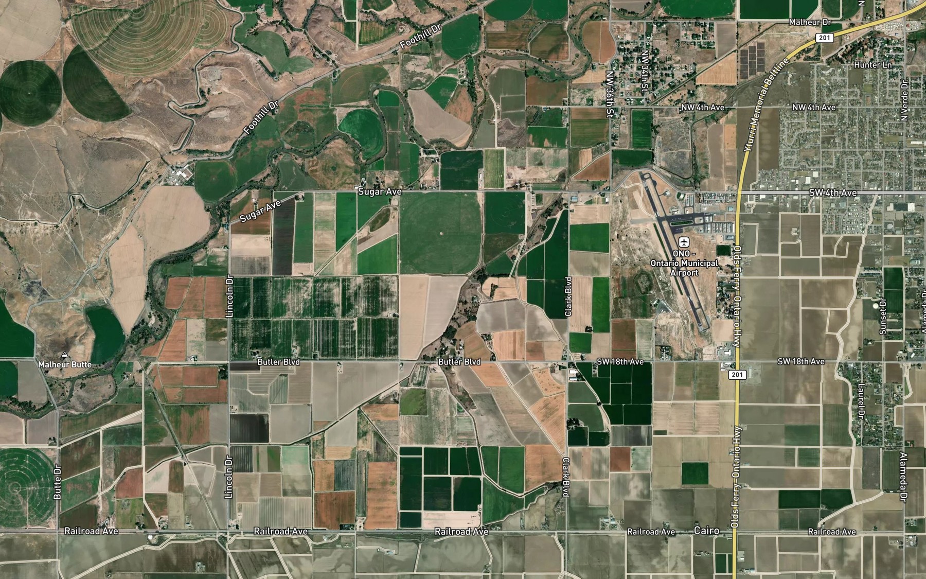 Satellite map of the Dork Canal