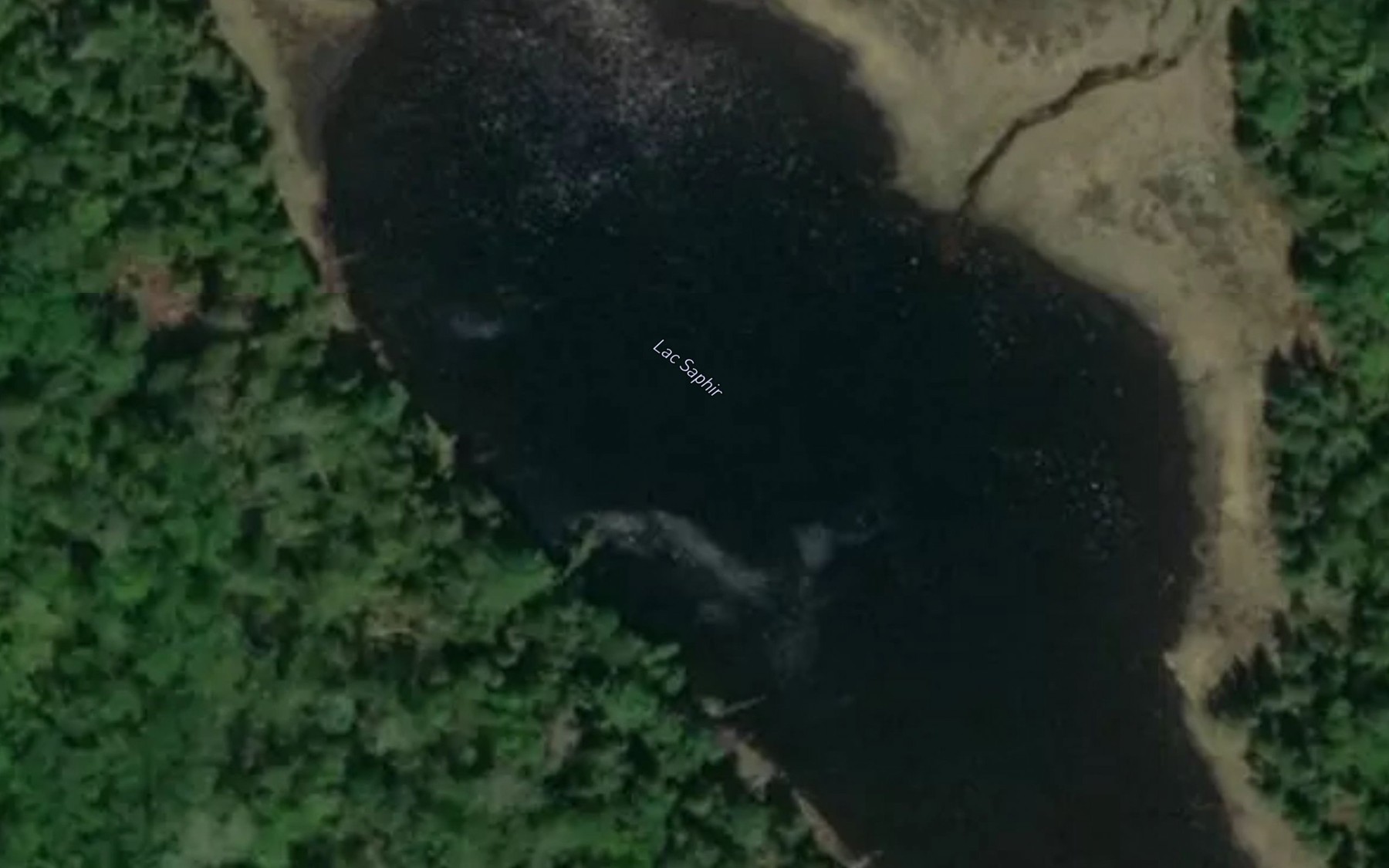 Satellite map of the Lac Saphir