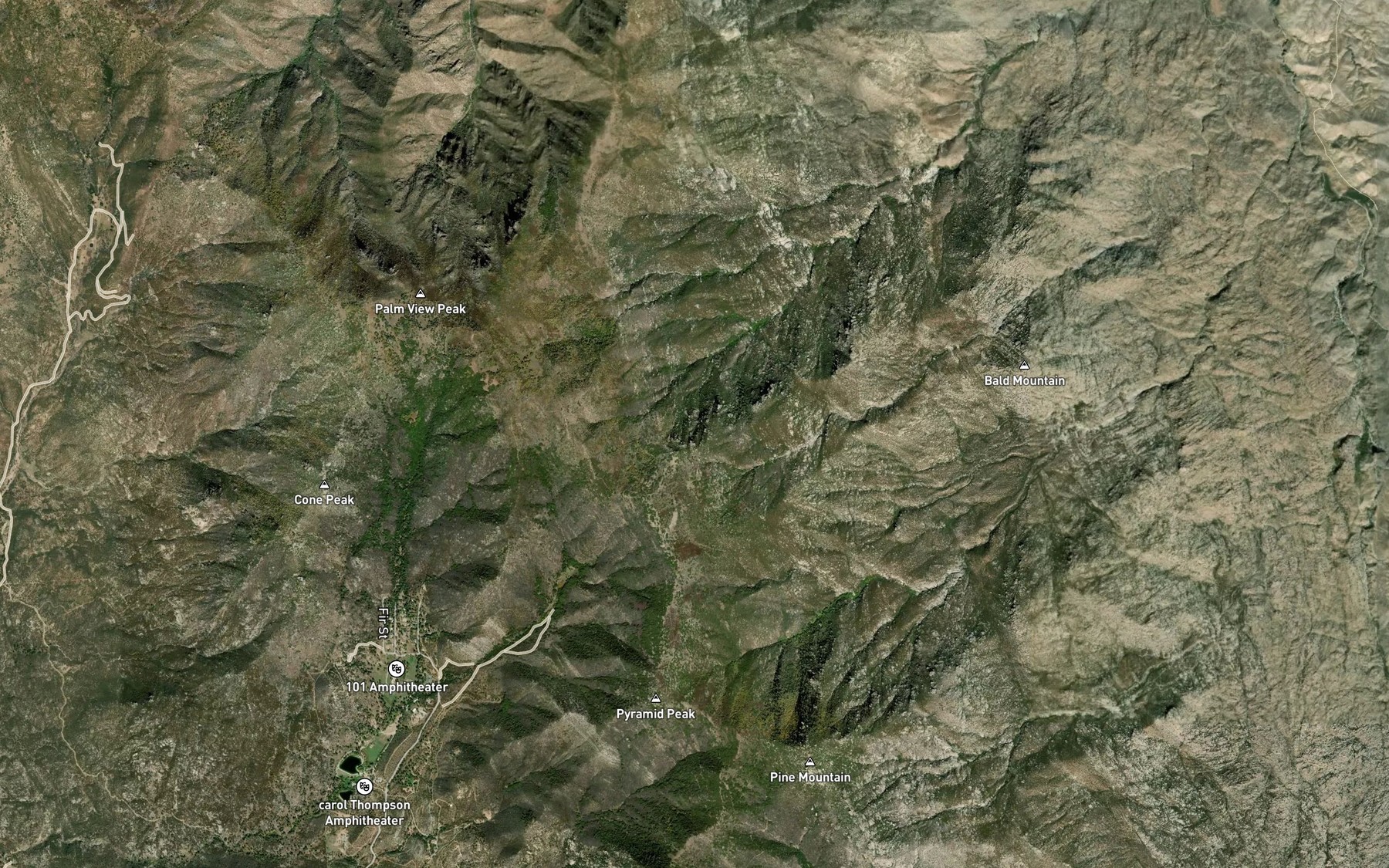 Satellite map of the Root Spring