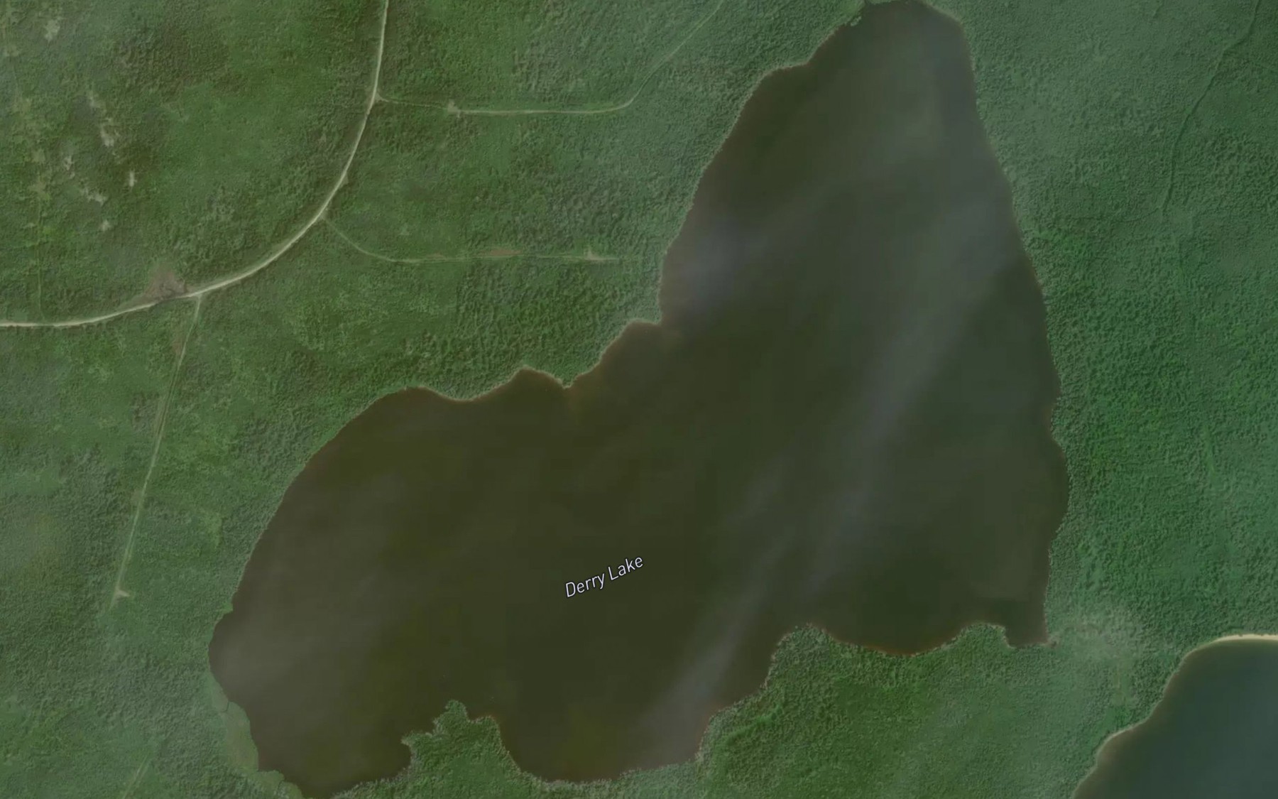 Satellite map of the Derry Lake